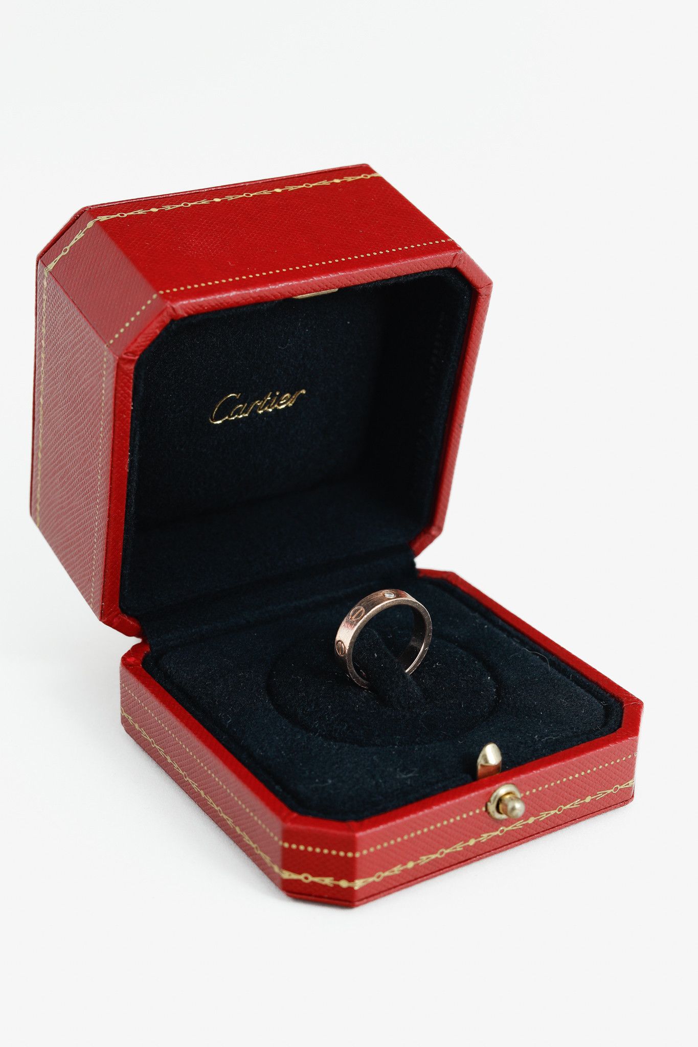 Cartier Cartier Love 18k Rose Gold Diamond Pave Ring Size ONE SIZE - 1 Thumbnail