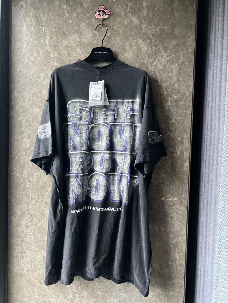 Balenciaga Balenciaga Washed Diamond Short Sleeve Size US S / EU 44-46 / 1 - 1 Thumbnail