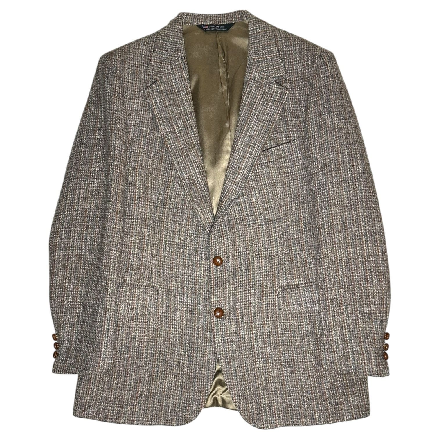 Harris Tweed Vintage John Alexander Harris Tweed 42R Brown Wool Blazer Size 42R - 2 Thumbnail