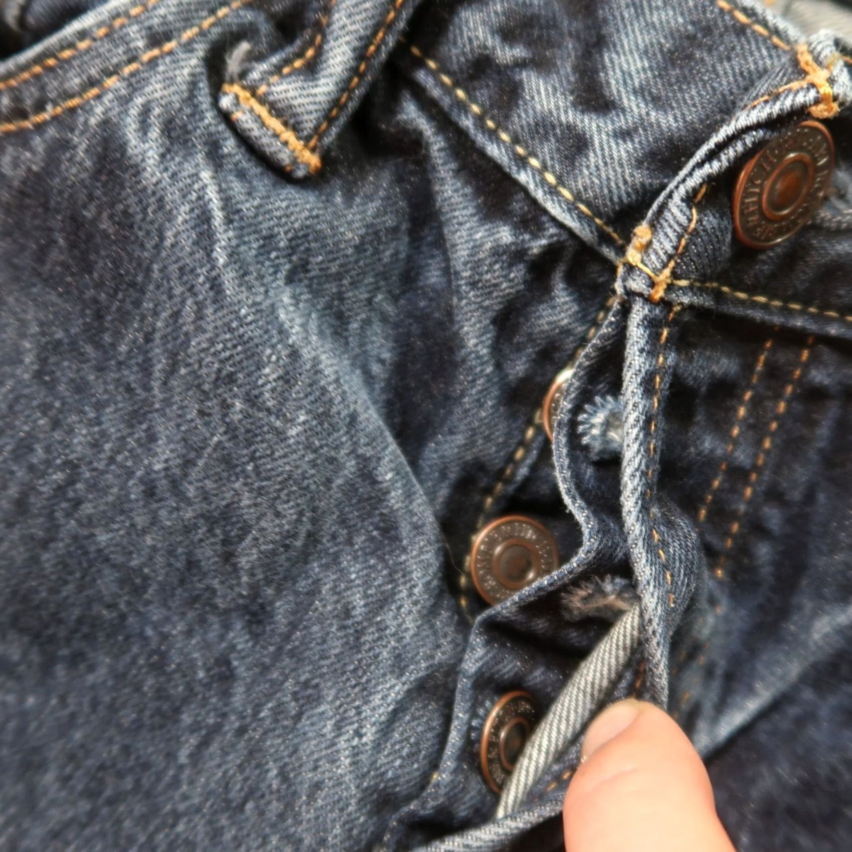 Abercrombie & Fitch VINTAGE Abercrombie & Fitch Jeans Slim Straight 31x32 Blue Denim Button Fly Mens 80s 90s Straight Jeans Size US 31 - 3 Thumbnail