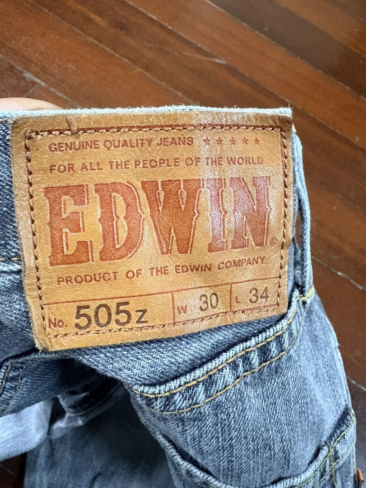 Edwin Vtg Edwin 505Z Selvedge Mudwash Distressed Denim Jeans baggy Size US 32 / EU 48 - 13 Thumbnail