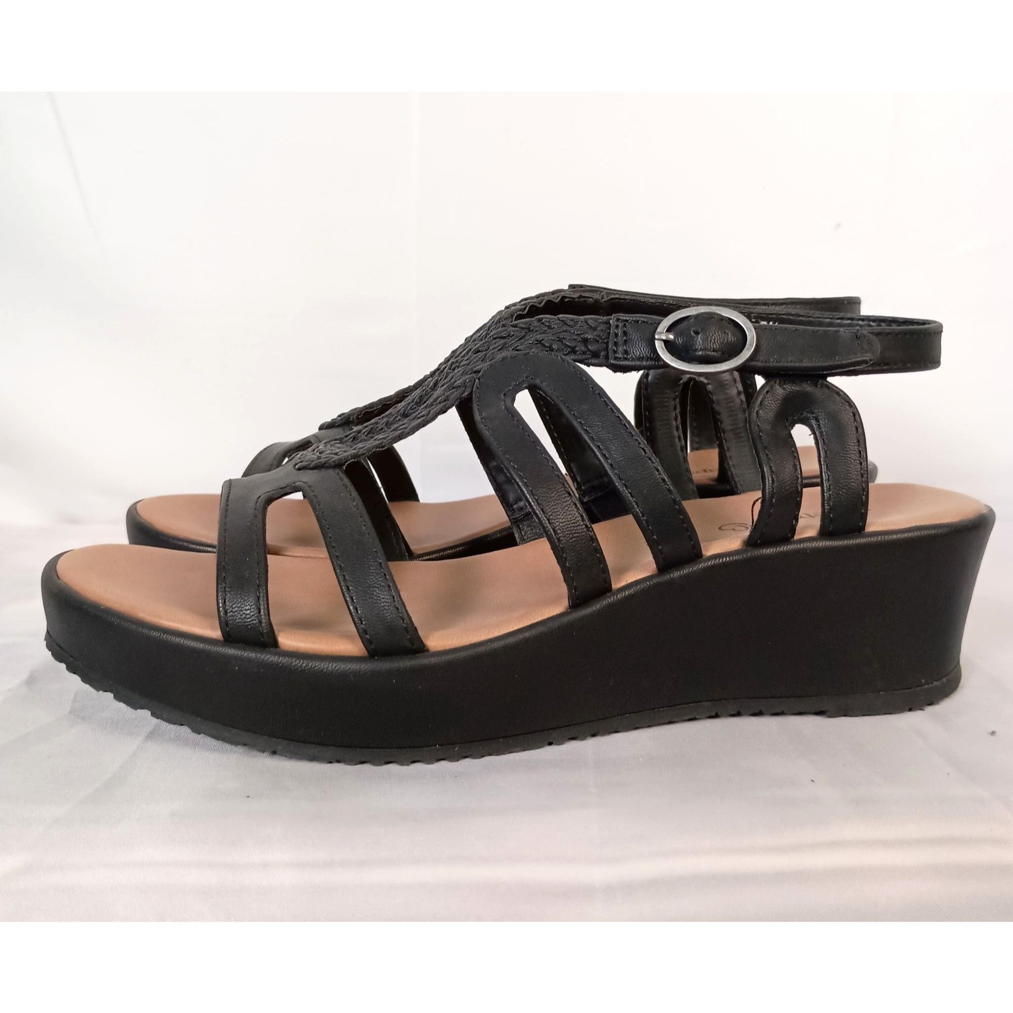 Other Baretraps Wilma Wedge Sandals Black Womens 6.5 Cushioned Com Size US 6.5 / IT 36.5 - 10 Thumbnail