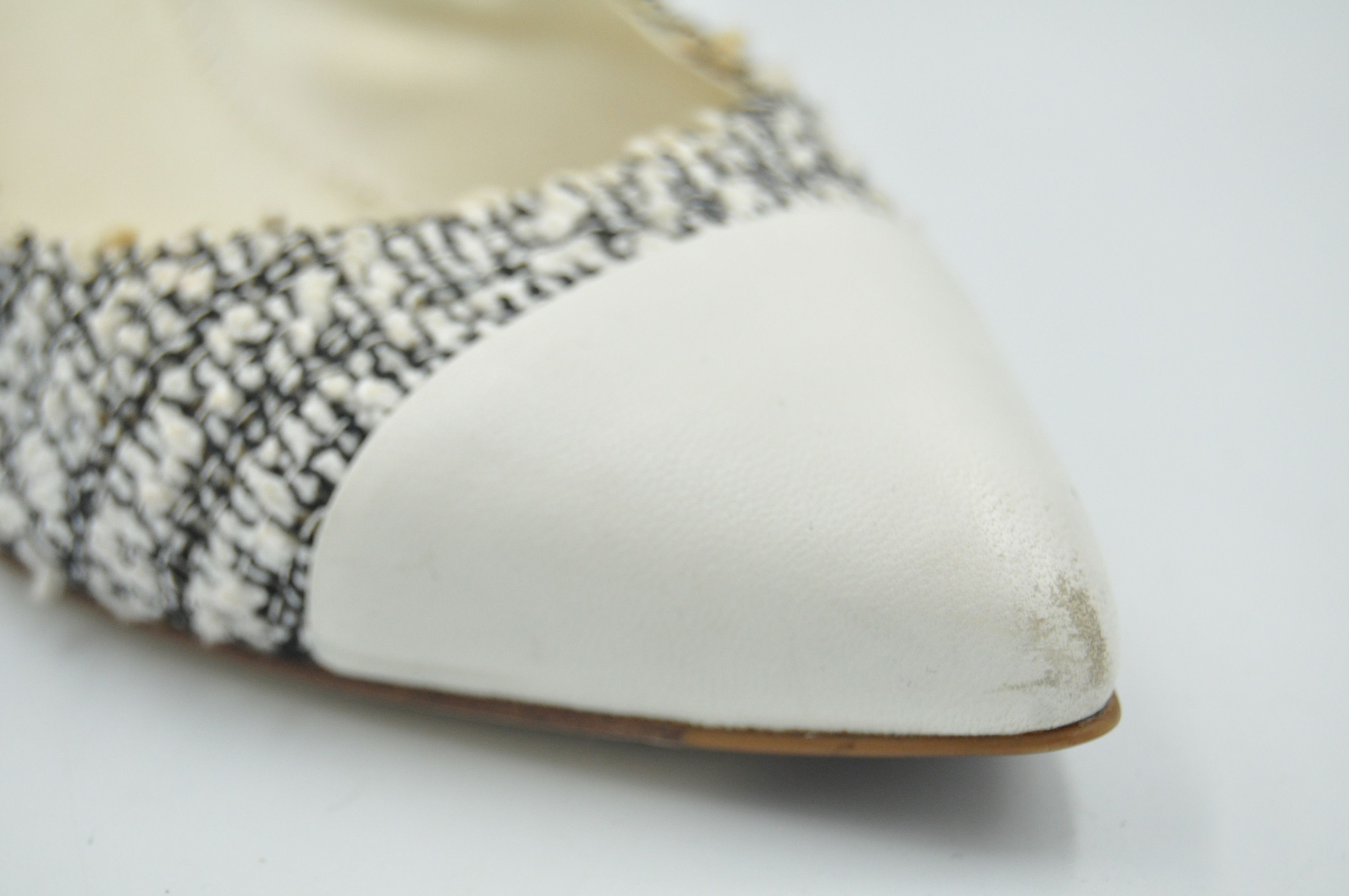 Chanel Chanel - Toe Cap Tweed Pumps Size US 5.5 / IT 35.5 - 6 Thumbnail