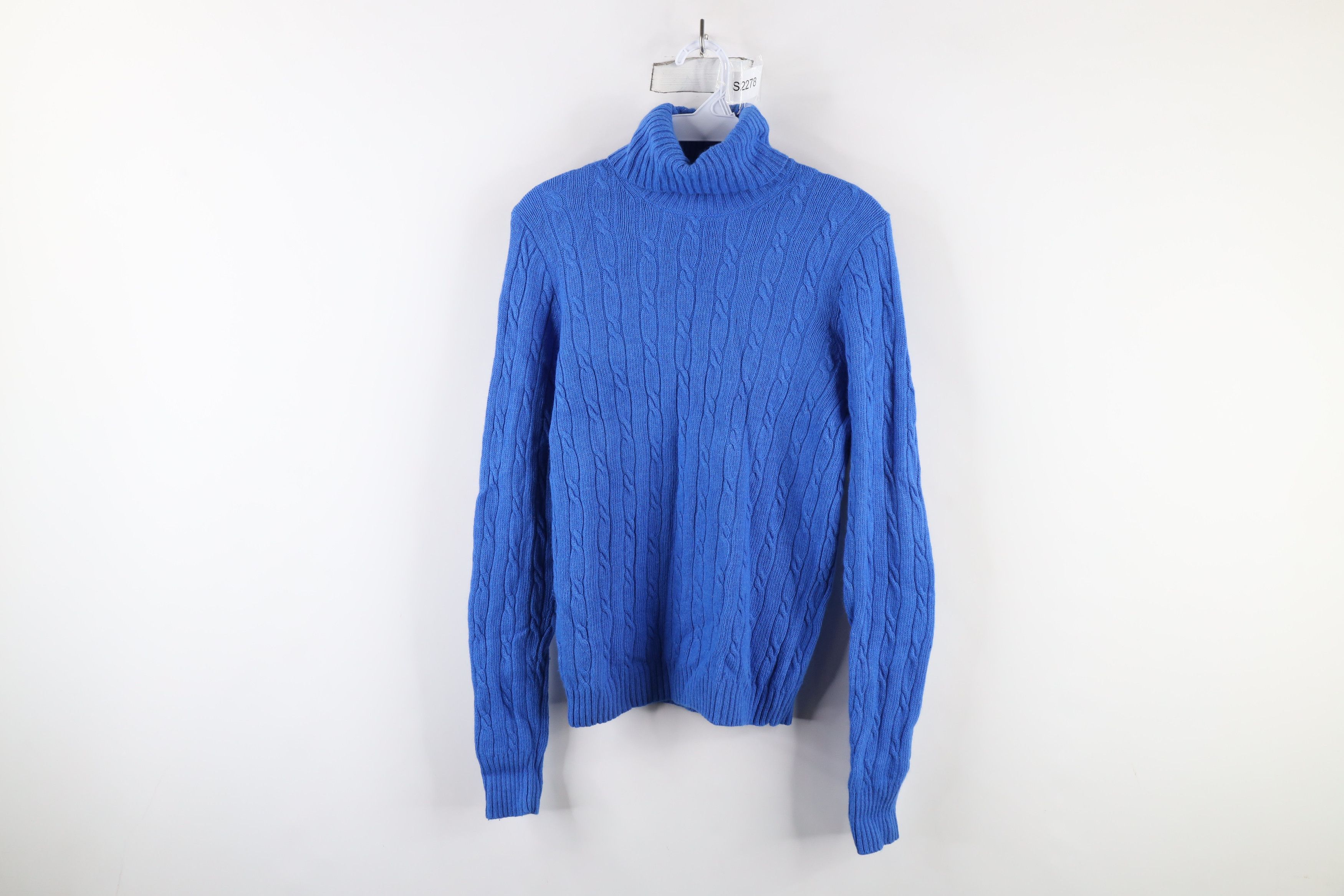 J.Crew × Vintage Vintage 90s J Crew Womens Cable Knit Turtleneck Sweater Size M / US 6-8 / IT 42-44 - 1 Thumbnail