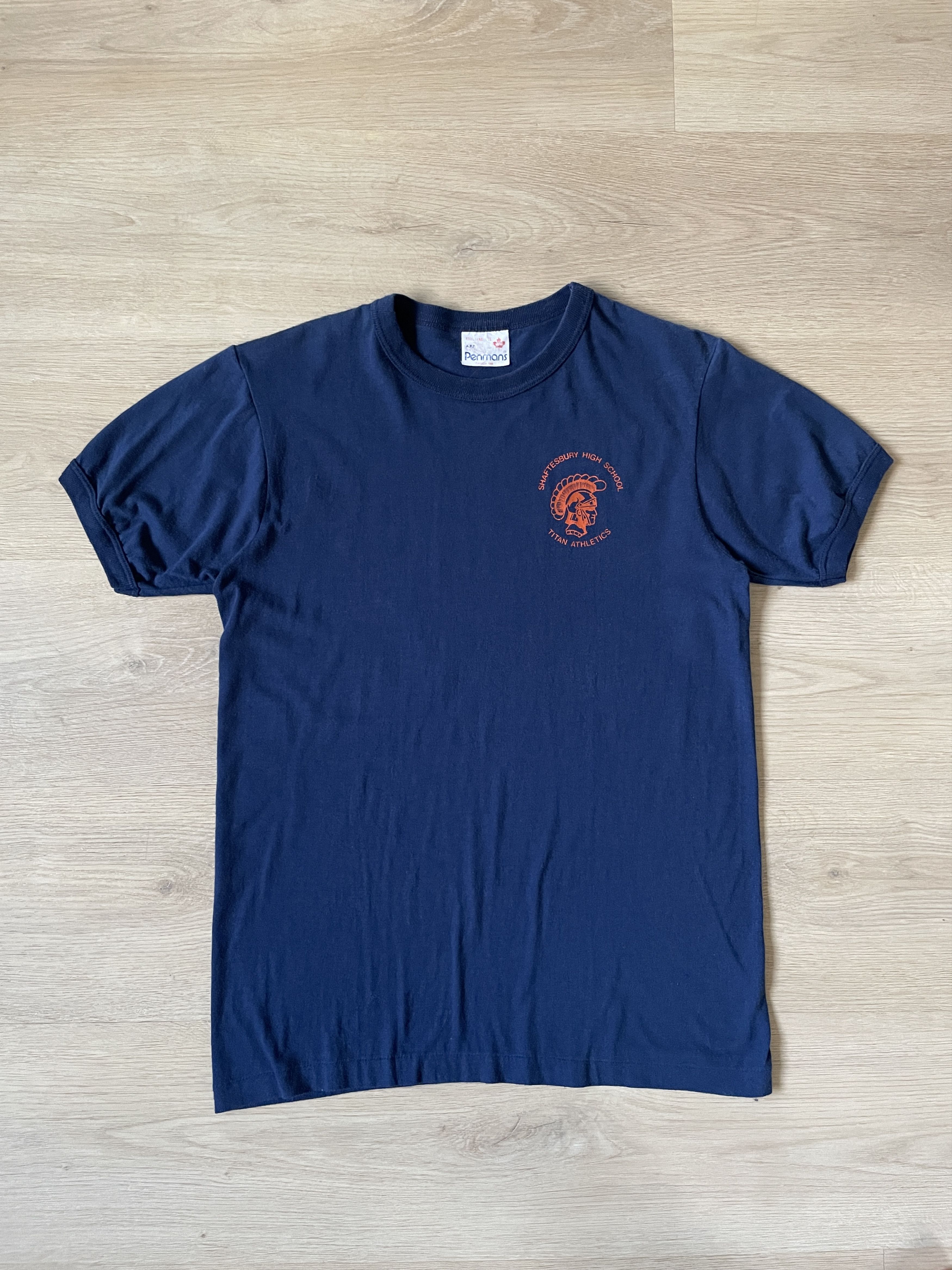 Vintage 80s Single Stitch Faded Navy Titans Athletics T-Shirt Size US M / EU 48-50 / 2 - 1 Thumbnail