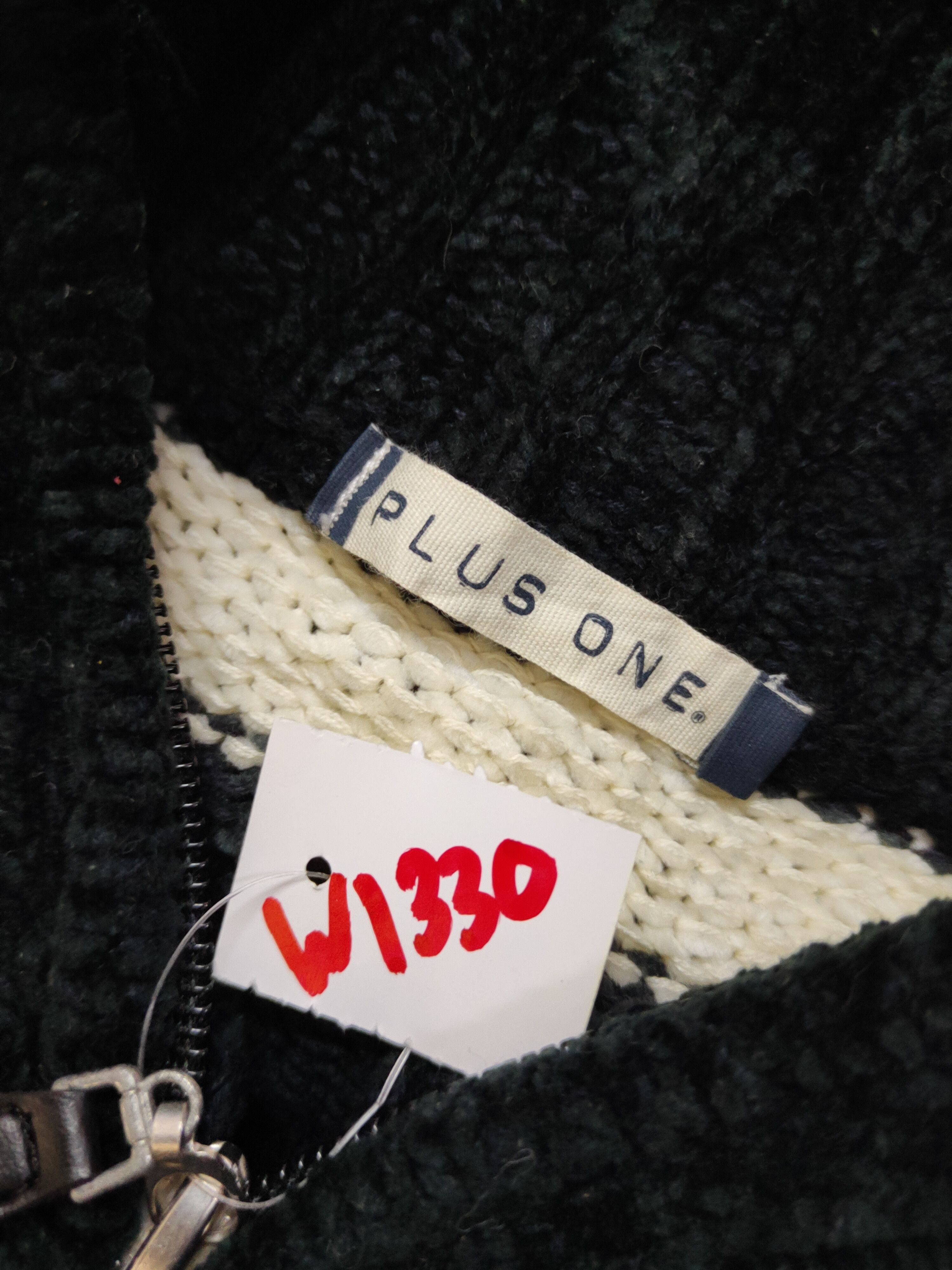 Homespun Knitwear Plus One Black White Stripe Knitwear Sweaters #W1330 Size US L / EU 52-54 / 3 - 11 Thumbnail