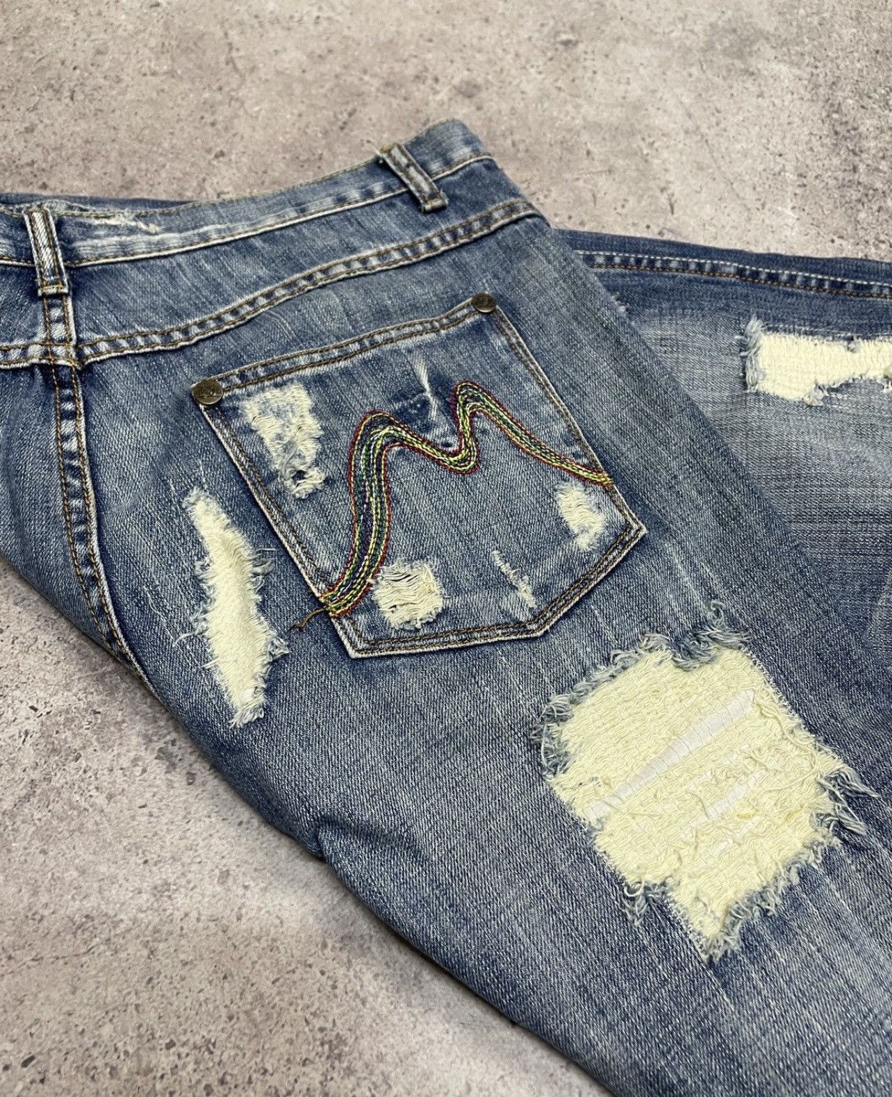 G-Star Vintage 00s Junya Watanabe Style Distressed Jeans Pants Size US 32 / EU 48 - 11 Thumbnail