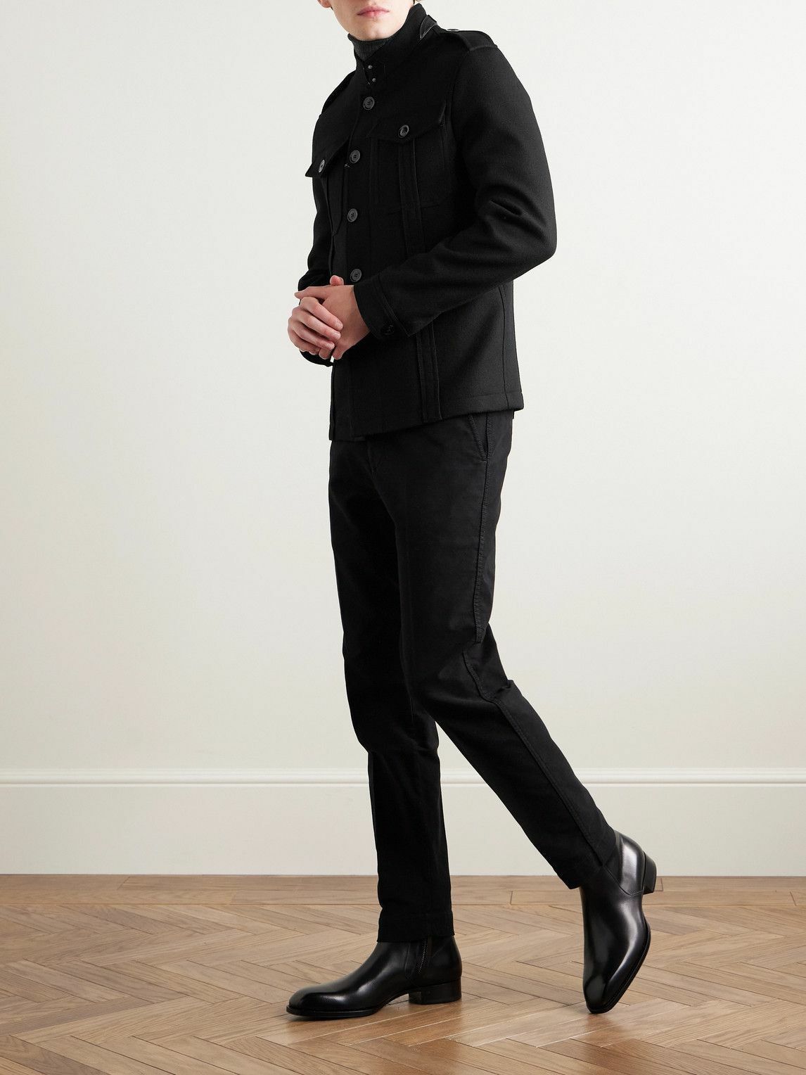 Tom Ford o1w1db10925 OJS009 Japanese Jacket in Black Size US L / EU 52-54 / 3 - 2 Thumbnail