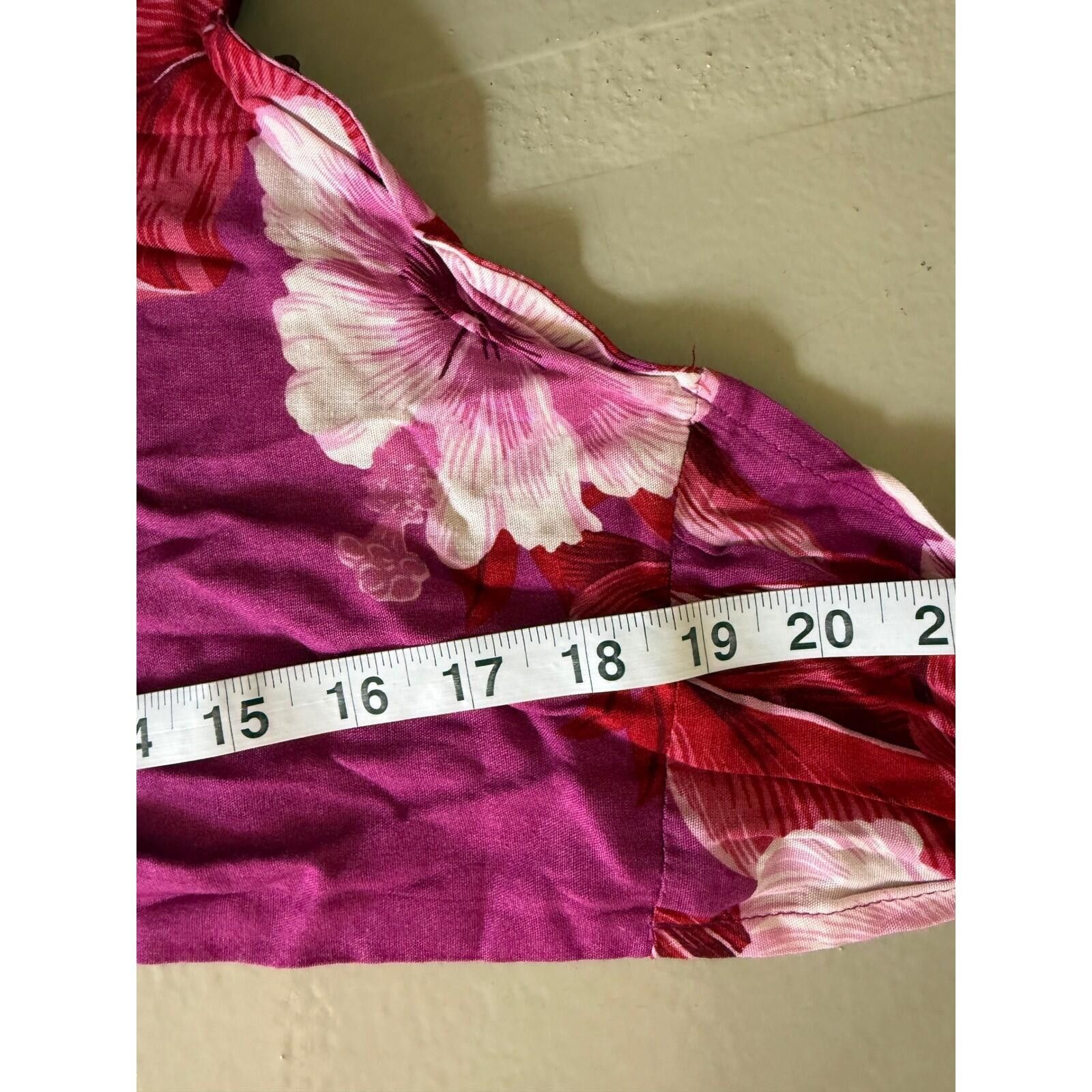 Other Hibiscus Collection Hawaii Floral Halter Crop Top Rayon OS Size ONE SIZE - 5 Thumbnail