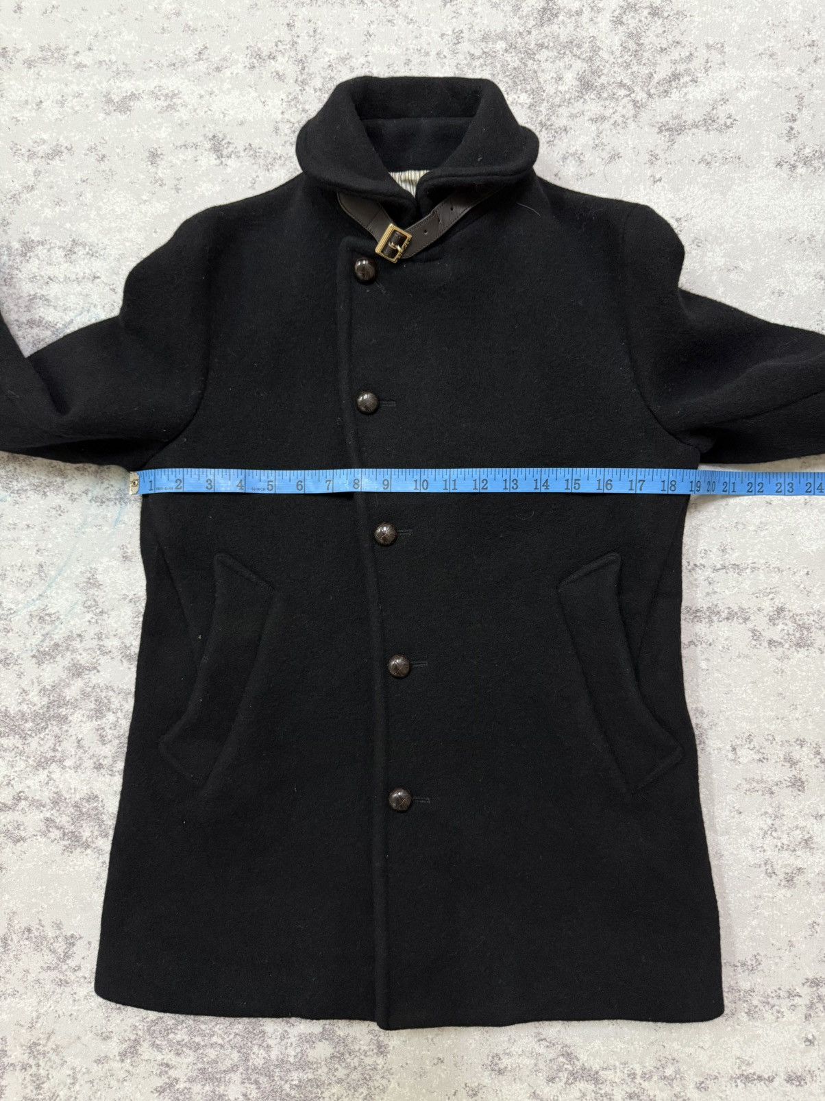 Edifice Japan EDIFICE BELTED COLAR WOOL COAT JACKET Size US S / EU 44-46 / 1 - 17 Thumbnail