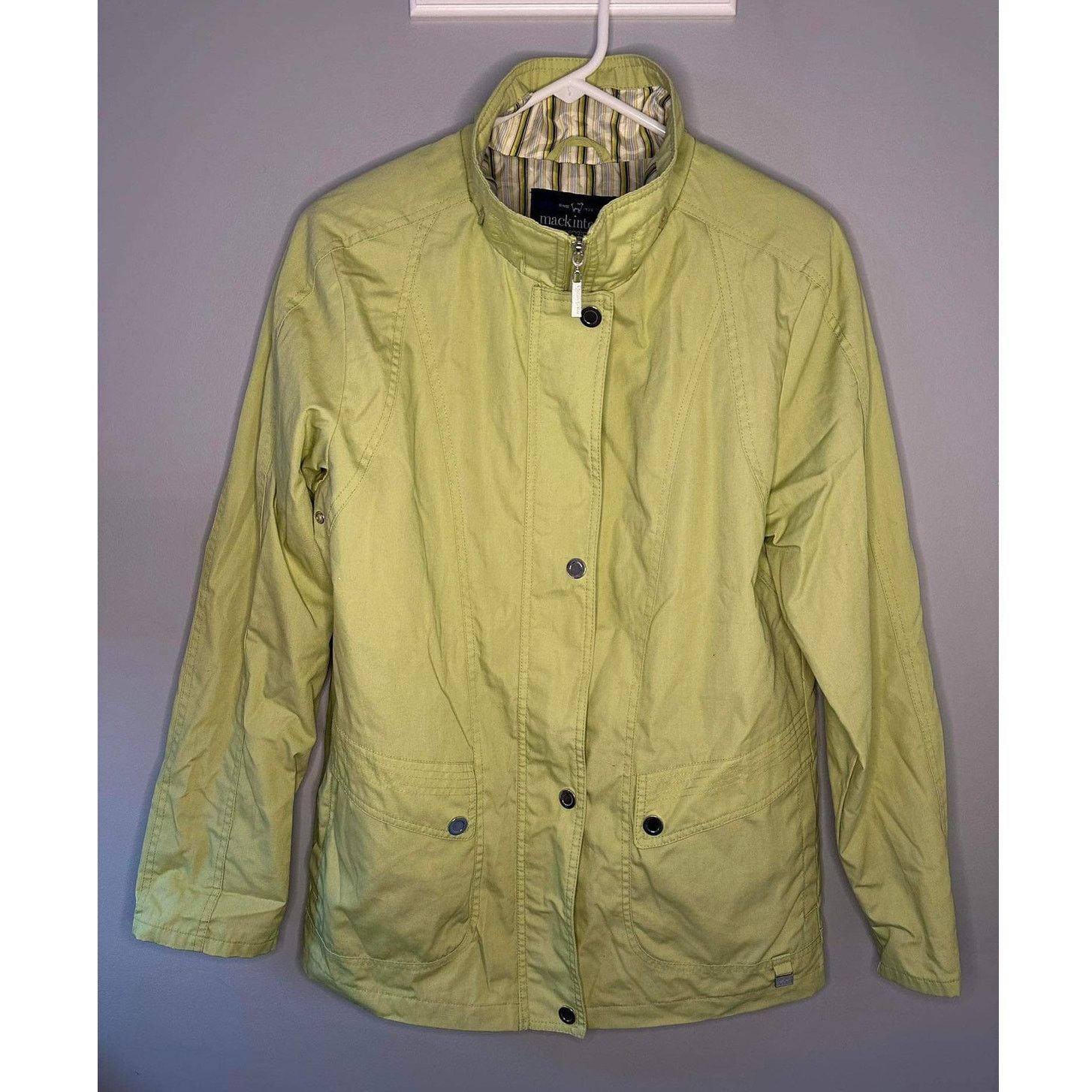 Mackintosh Mackintosh Hooded Rain Jacket Lime Green Women's Small Size S / US 4 / IT 40 - 1 Thumbnail