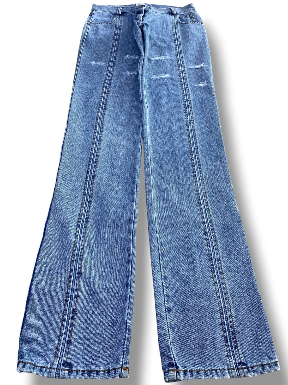 Japanese Brand Antonio Berardi Brand Arrow Line Style Ripped Jeans Size US 28 / EU 44 - 1 Thumbnail