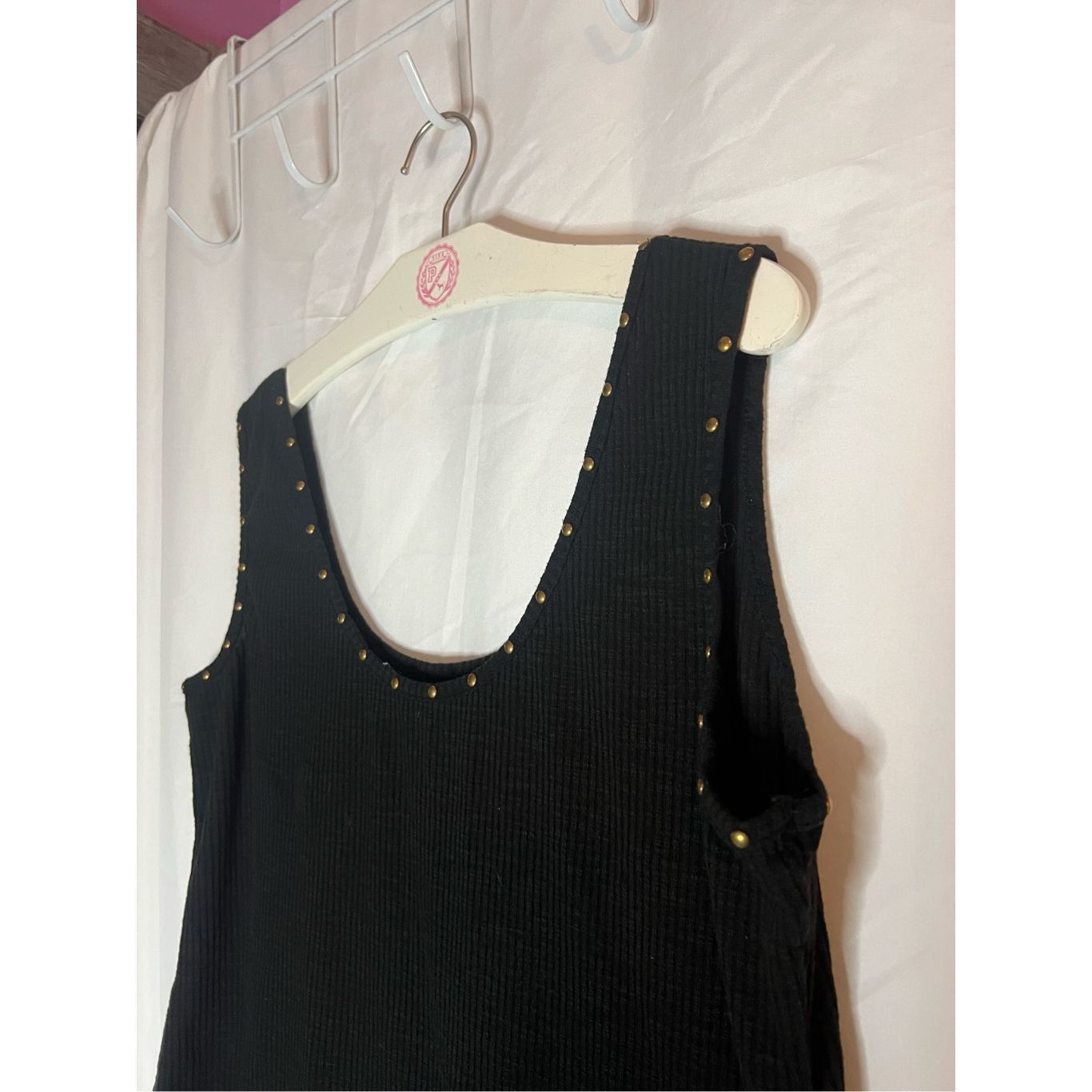 Other Pink Lily Take Your Best Shot Black Studded Trim Tank Top Wo Size XL / US 12-14 / IT 48-50 - 4 Thumbnail