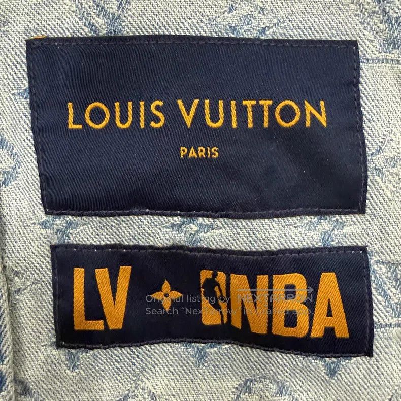 Louis Vuitton Louis Vuitton NBA Signature Embroidered Hooded Denim Jacke Size US XL / EU 56 / 4 - 4 Thumbnail