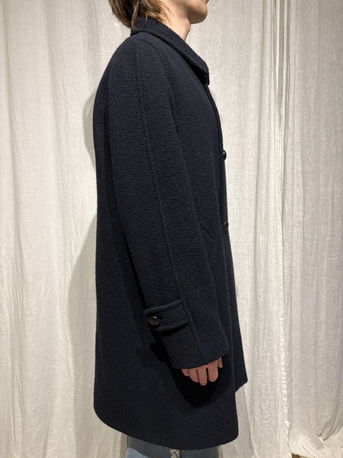 MP Massimo Piombo Massimo Piombo Alpaca navy coat WOOL Size US L / EU 52-54 / 3 - 5 Thumbnail