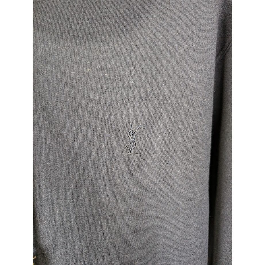 Saint Laurent Paris o1rshd1 Molleton Doux Gots Hoodie In Marine Size US M / EU 48-50 / 2 - 8 Thumbnail