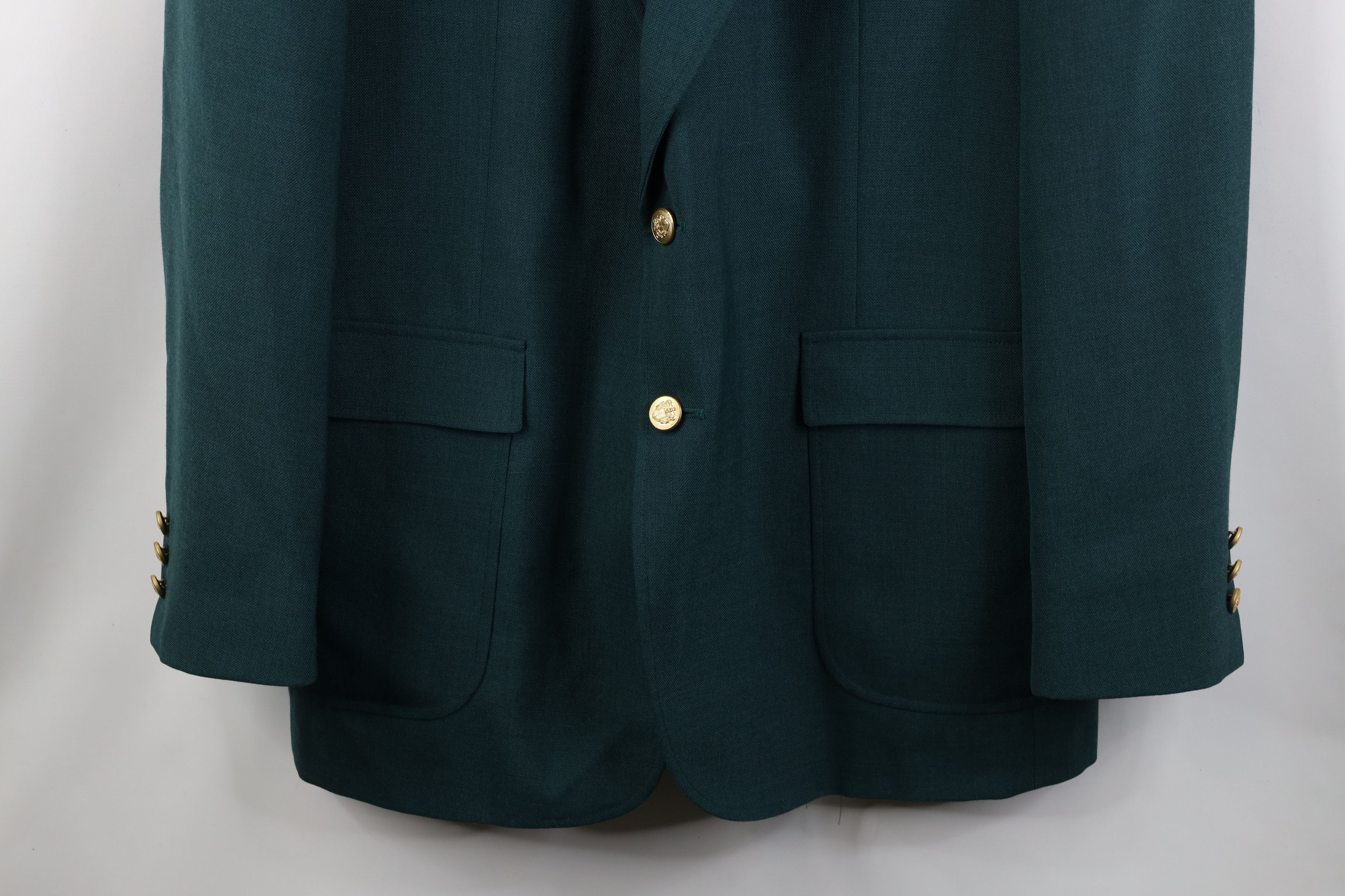 Vintage Vintage 90s Worsted Wool Suit Coat Blazer Jacket Green Size US XXL / EU 58 / 5 - 3 Thumbnail