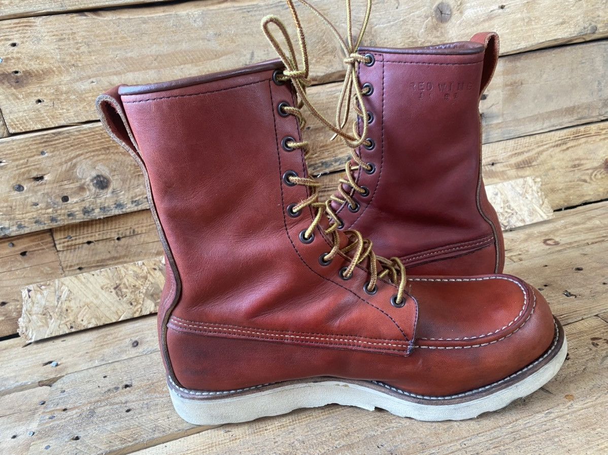Red Wing Redwing X Irish setter 8inch moc-toe brown leather shoe 9EE Size US 9 / EU 42 - 12 Thumbnail