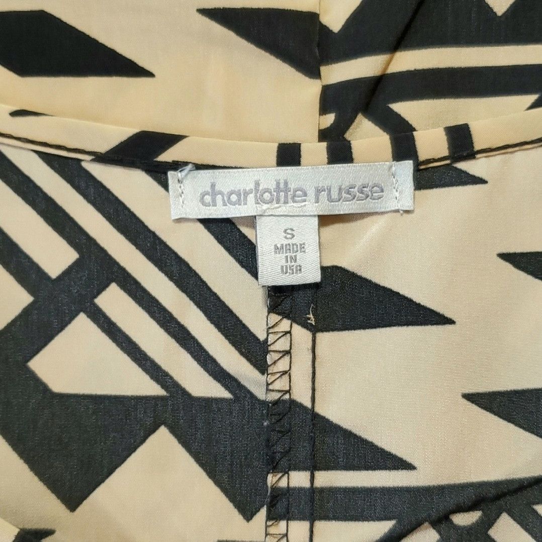 Other Charlotte Russe Size S Dress Mini Shift Rolled Elbow Sleeve Size S / US 4 / IT 40 - 7 Thumbnail
