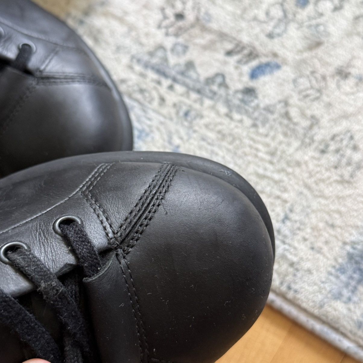 Camper 📌 Vintage Camper Pelotas Y2K Black Leather Boots Size US 11 / EU 44 - 4 Thumbnail
