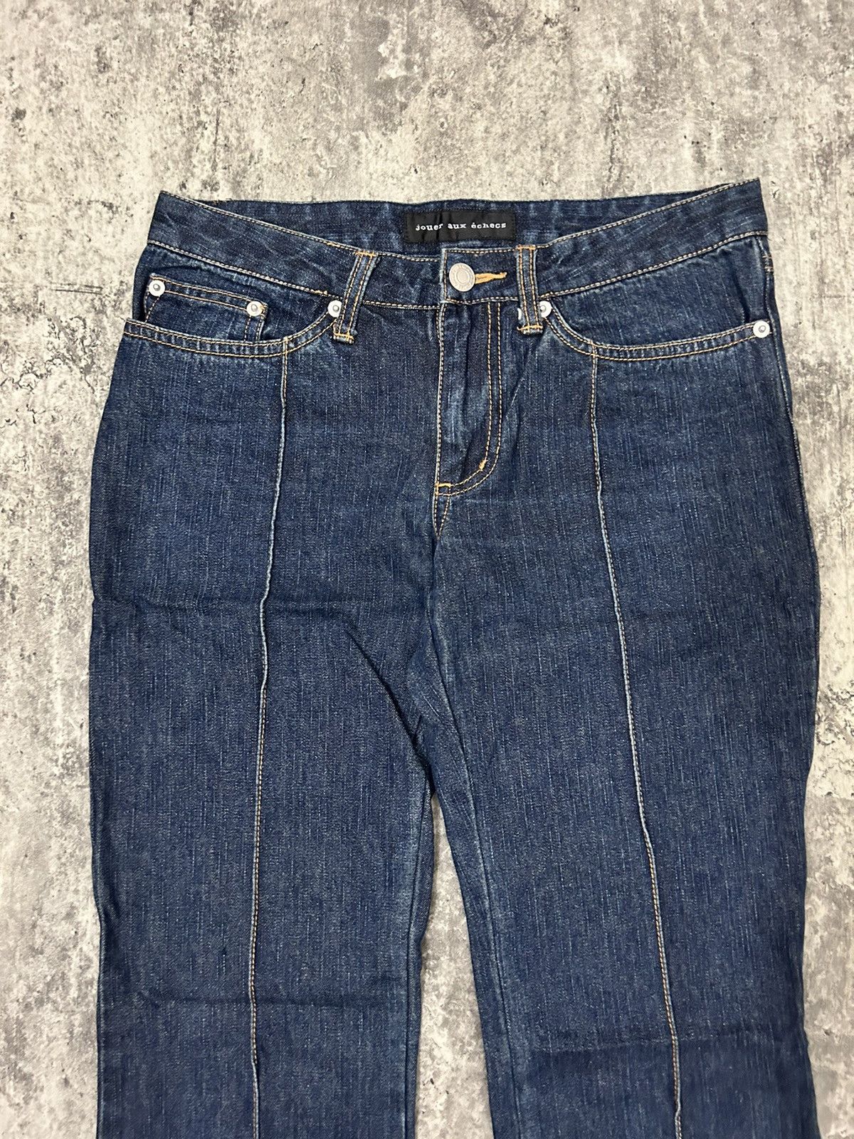 If Six Was Nine × Japanese Brand × Vintage Vintage Jouer aux echecs Flare Jeans Size 28" / US 6 / IT 42 - 5 Thumbnail