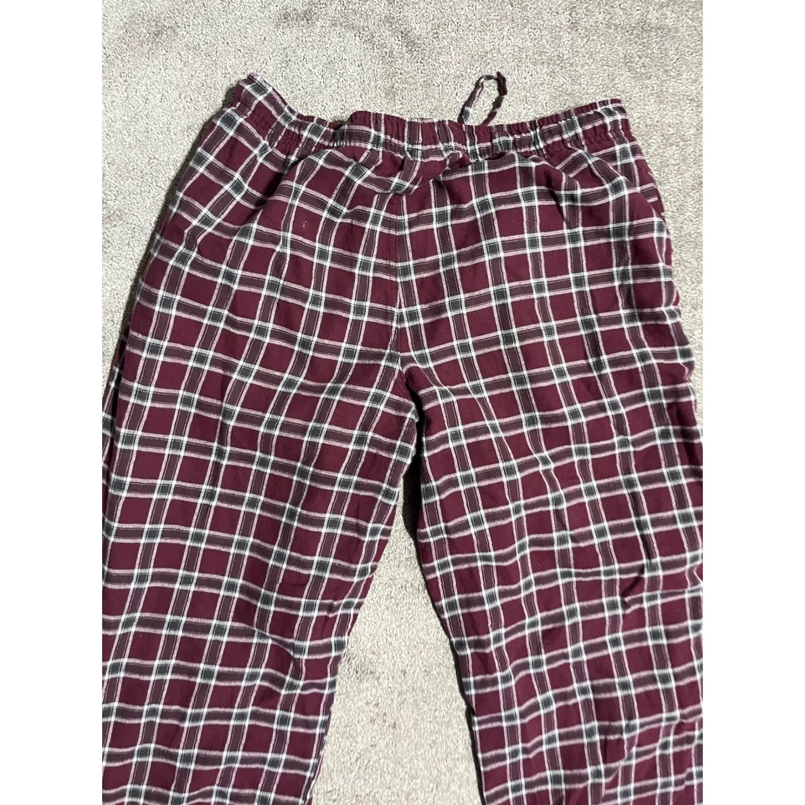 Croft & Barrow Croft & Barrow Mens Lounge Pants Maroon Plaid Size L Size US 33 - 5 Thumbnail