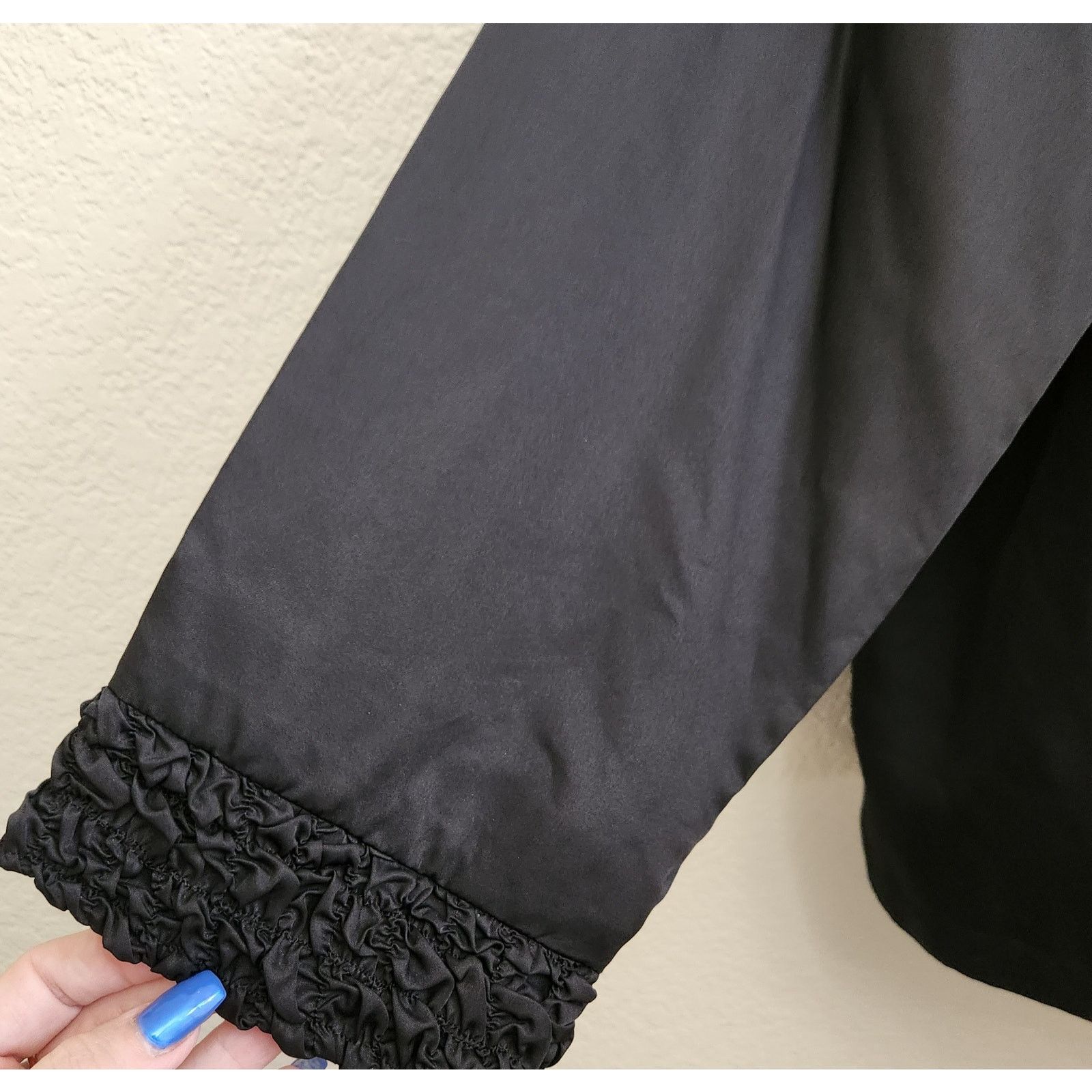 Other Susan Graver Black Puckered Collar Full Zip Jacket 3X Plus Size 3XL / US 20-22 - 3 Thumbnail