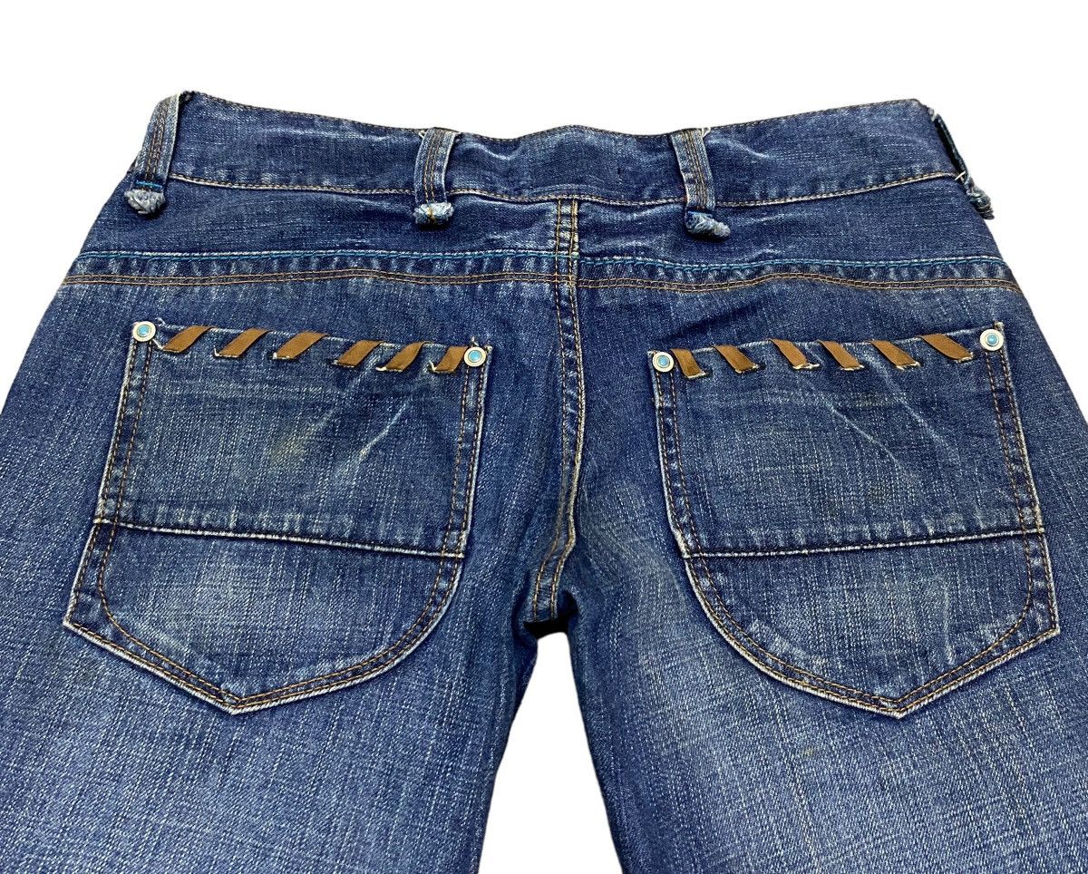 Le Grande Bleu (L.G.B.) Rare Design Vintage Brand Back Number Flared Jeans 2000s Size US 30 / EU 46 - 4 Thumbnail