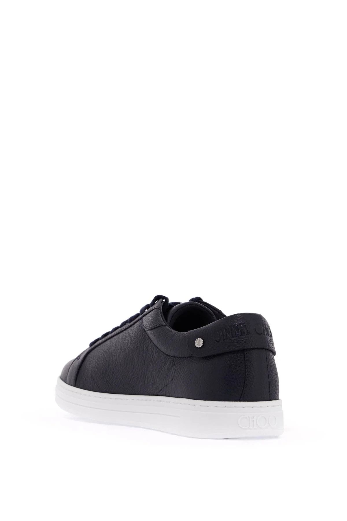 Jimmy Choo o1s22i1n1024 Hammered Leather Rome Sneakers in Black Size US 10 / EU 43 - 3 Thumbnail