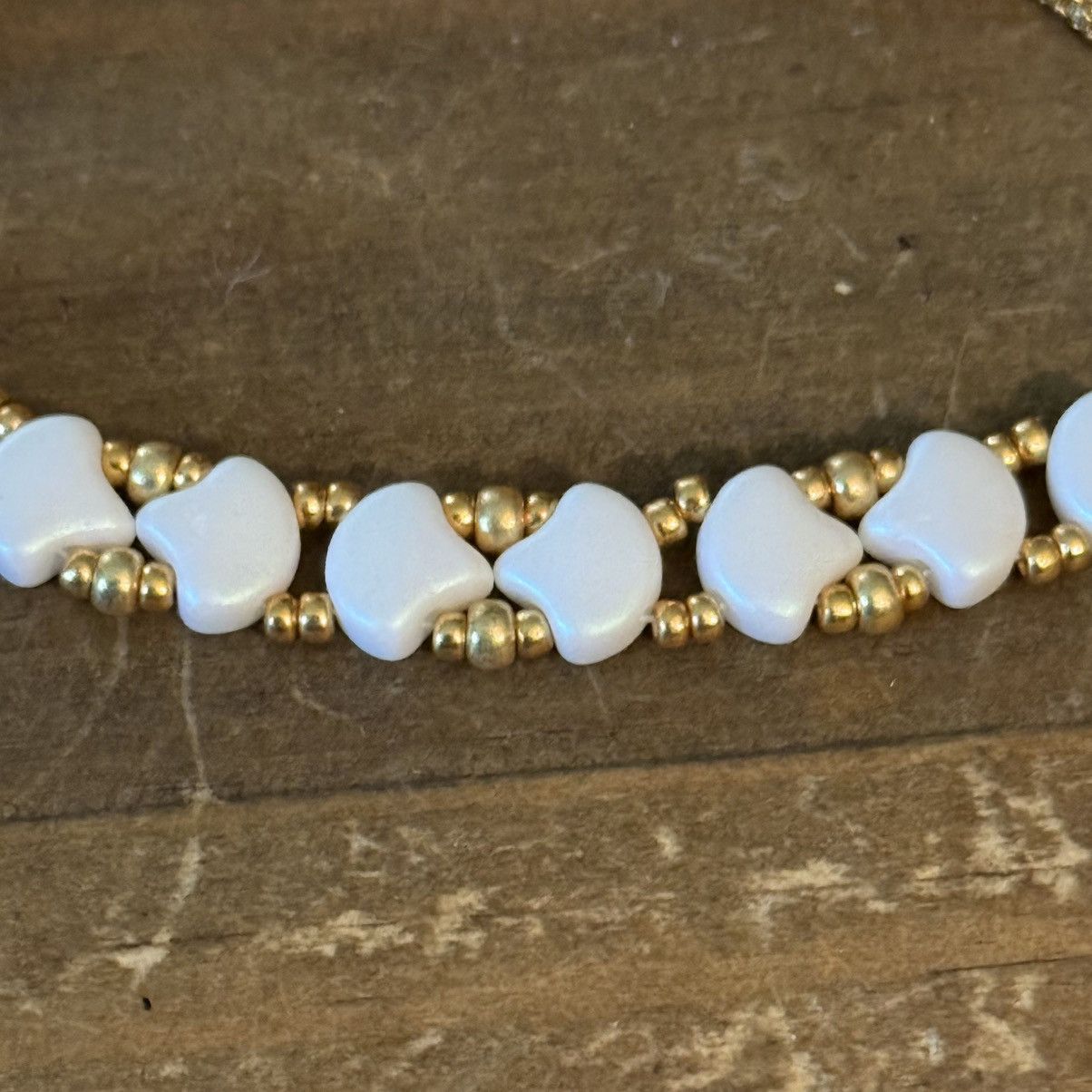 Other Gold tone opalescent glass bead bolo bracelet Size ONE SIZE - 4 Thumbnail