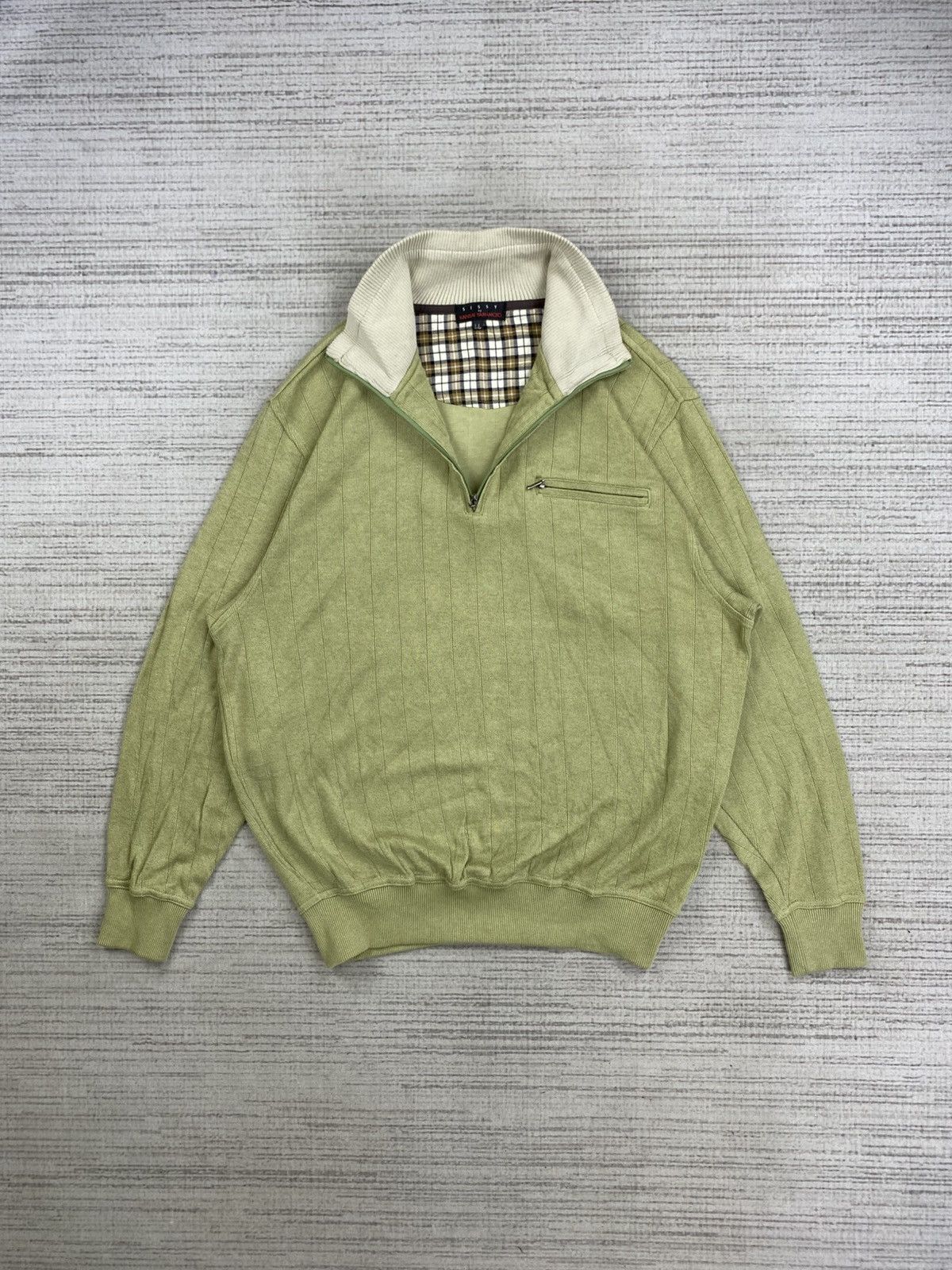 Japanese Brand × Kansai Yamamoto × Vintage Vintage 90s Sissy By Kansai Yamamoto Half Zipper Sweatshirt Size US XL / EU 56 / 4 - 5 Thumbnail