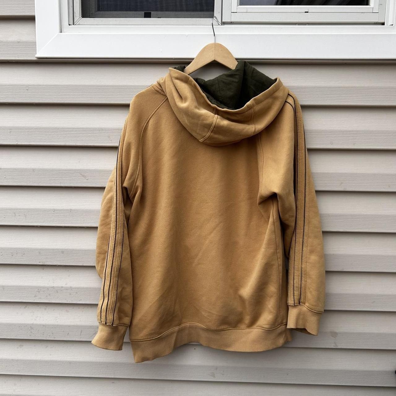 Adidas × Vintage 2005 Adidas spell out embroidered tan hoodie Size US S / EU 44-46 / 1 - 5 Thumbnail