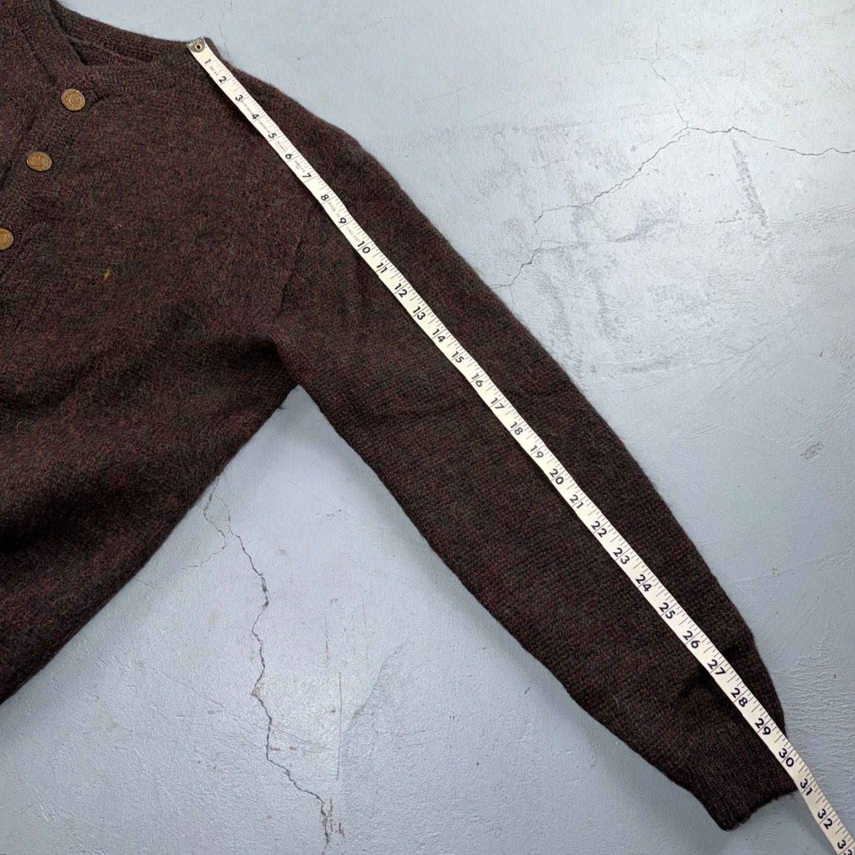 Vintage VTG 60s Kid Mohair Cardigan Sweater Medium Cobain Shaggy Wool Rockabilly 1960s Size US M / EU 48-50 / 2 - 7 Thumbnail