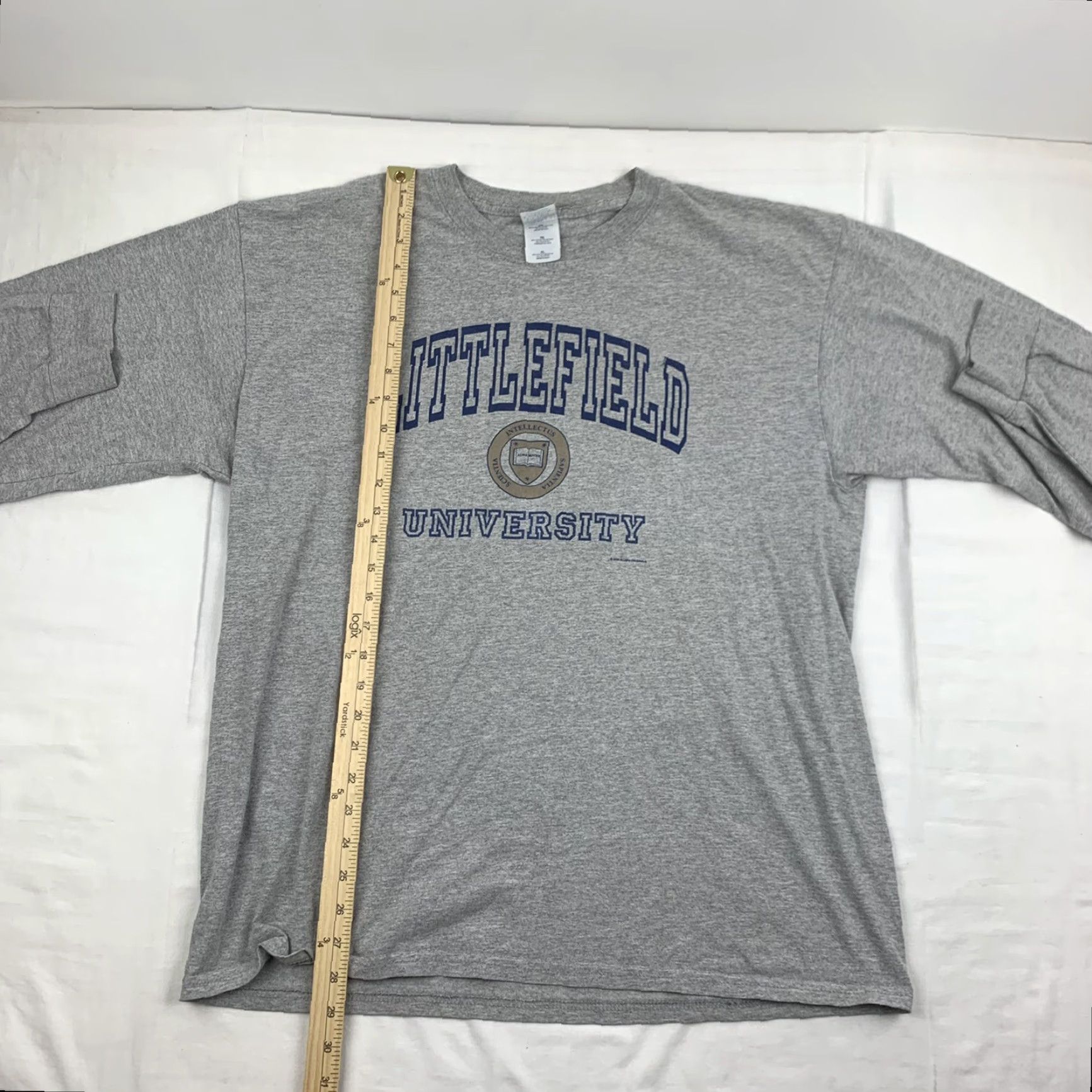 Gildan VINTAGE Gildan Littlefield University Long Sleeve Shirt Adult XL Gray College Sport Y2K Mens Size US XL / EU 56 / 4 - 5 Thumbnail
