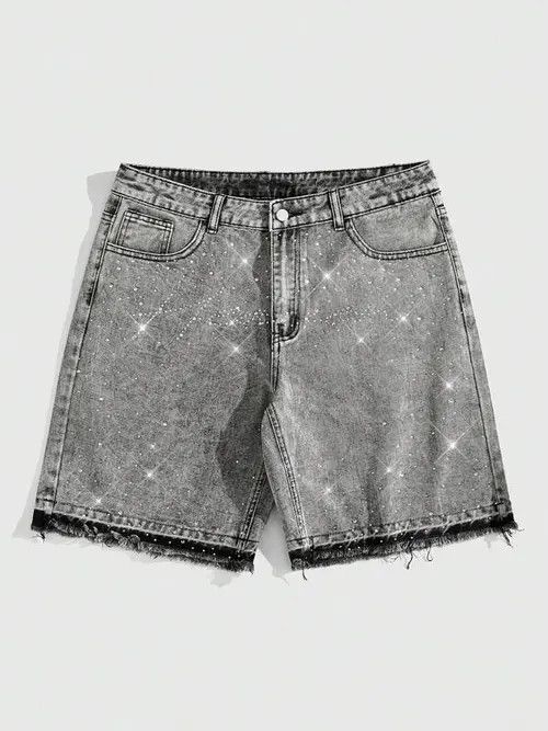 Japanese Brand Fujita x Yumi VINTAGE rhinestone Y2K DRIP denim shorts Size US 36 / EU 52 - 5 Thumbnail