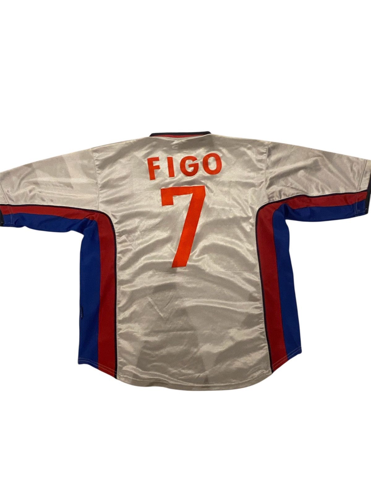 Vintage Vintage Luis Figo 7 Barcelona Chrome Jersey Size US L / EU 52-54 / 3 - 2 Thumbnail