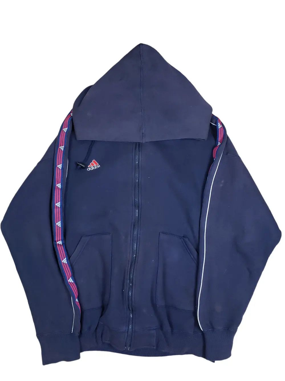 Adidas × Vintage 🔥Vintage Rare Adidas Sidetape Big Logo Hoodies🔥 Size US XL / EU 56 / 4 - 2 Thumbnail