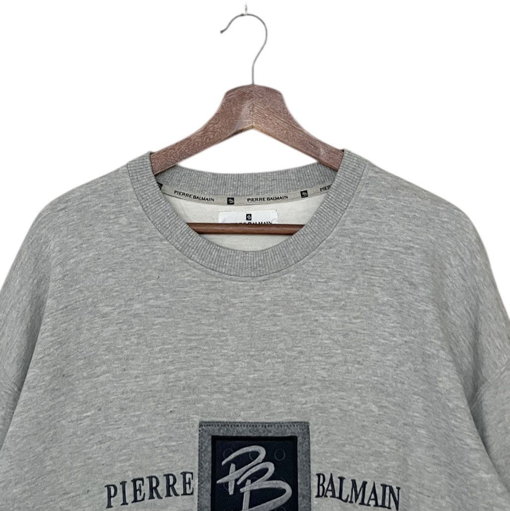 Pierre Balmain × Vintage Vintage Brand Pierre Balmain Big Logo Sweatshirt 1990s Size US XXL / EU 58 / 5 - 7 Thumbnail