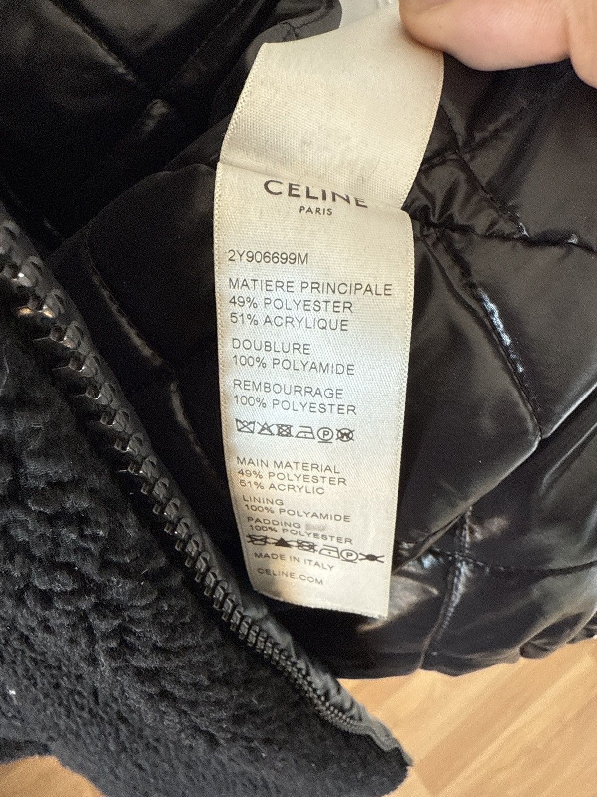 Celine Celine Homme Logo Embellished Fleece Hoodie Size US XL / EU 56 / 4 - 9 Thumbnail