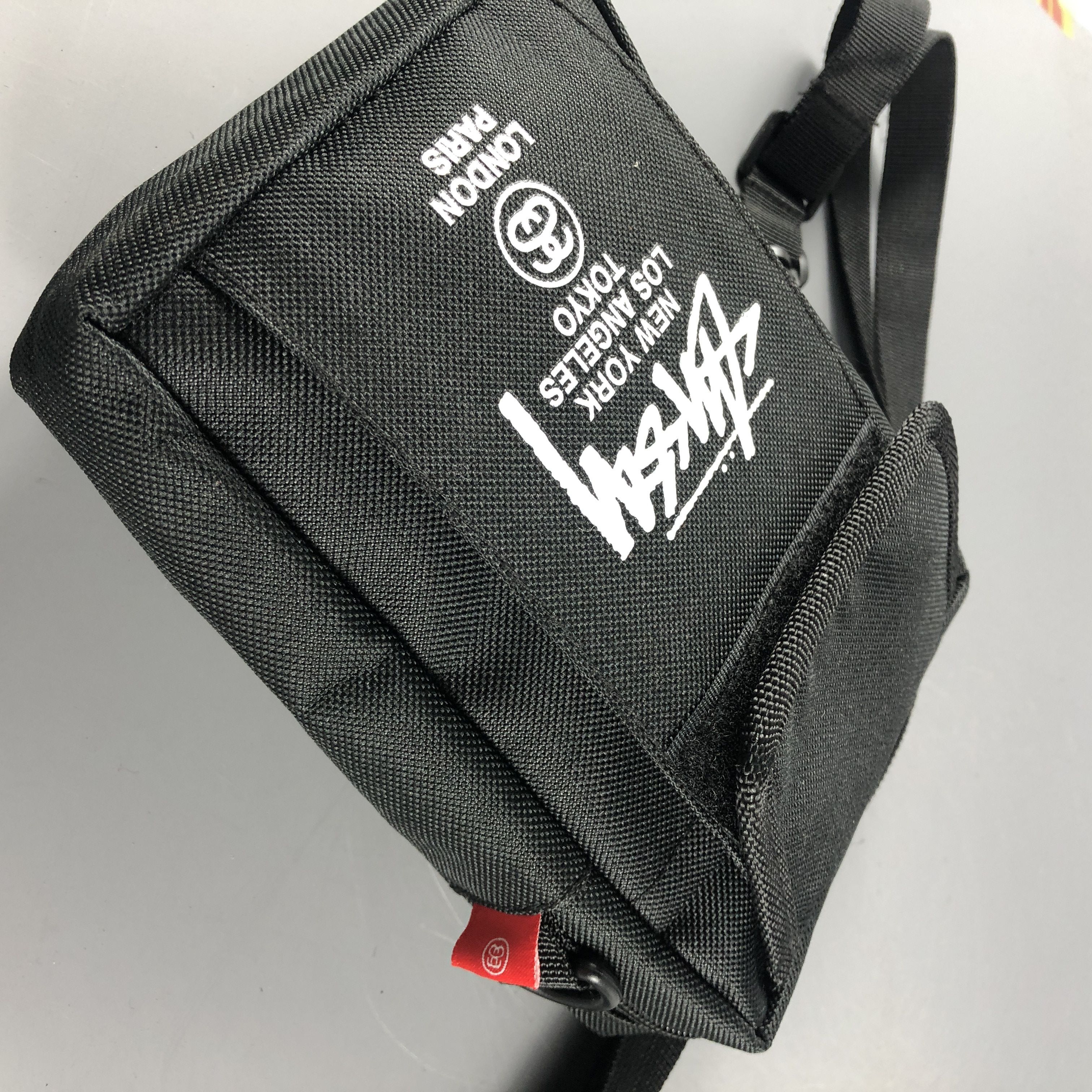Stussy Mini Stussy Sling Bag Canvas Crossbody Shoulder Bag Black Size ONE SIZE - 3 Thumbnail