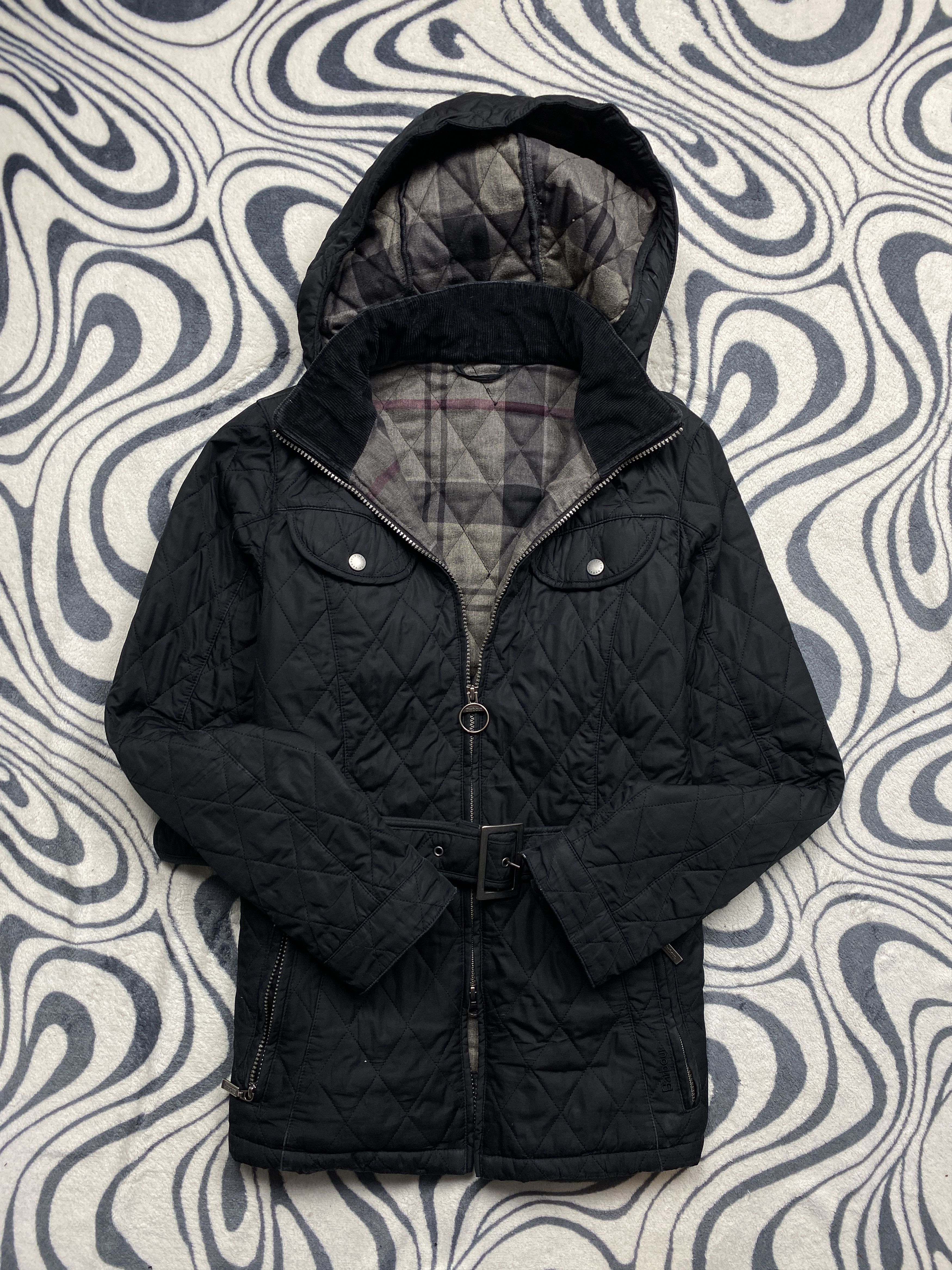 Barbour Vintage Womens Winter Tartan Jacket Y2K