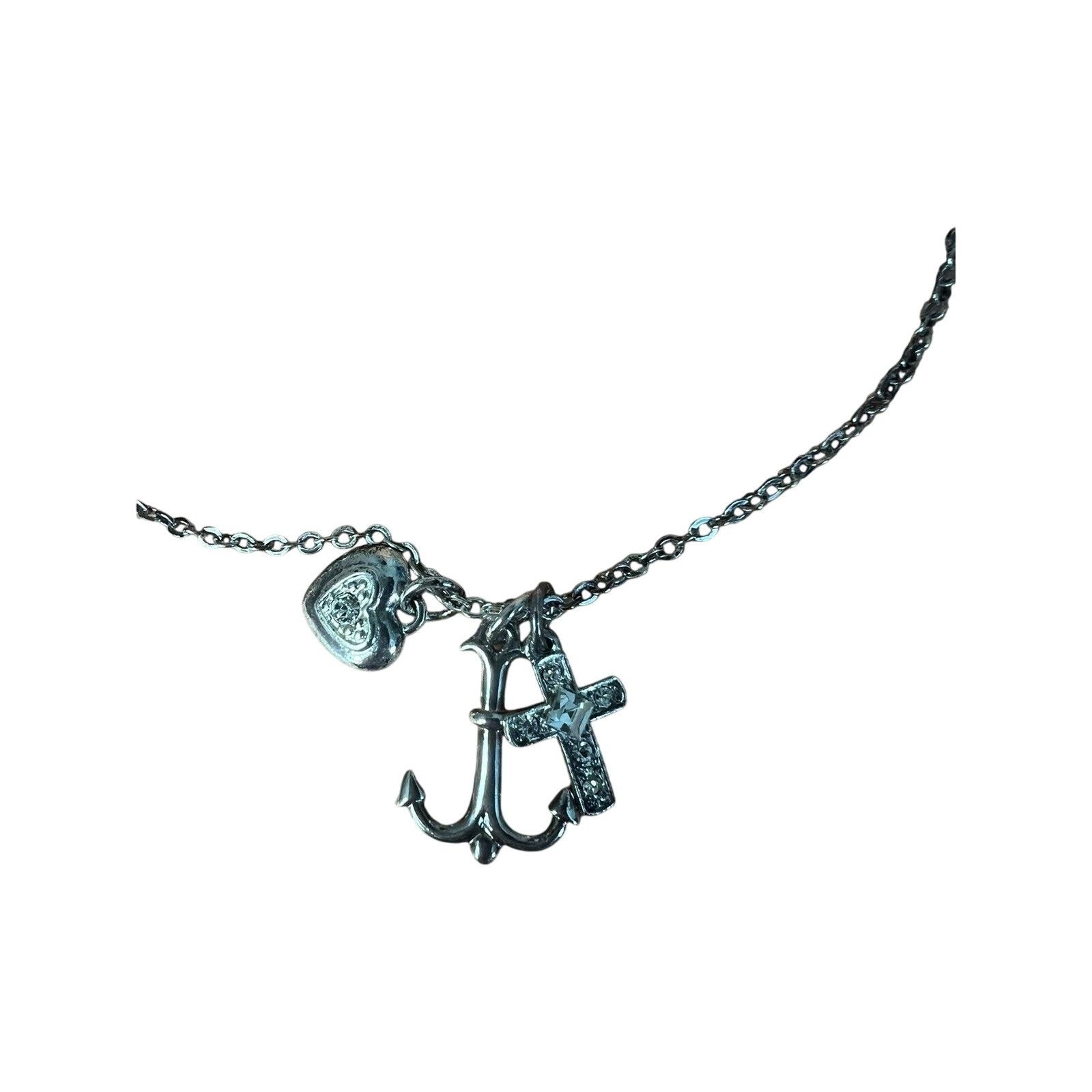 Anonymous Club AVON Interchange Charm 18" Silvertone Faith hope luv Size ONE SIZE - 2 Thumbnail
