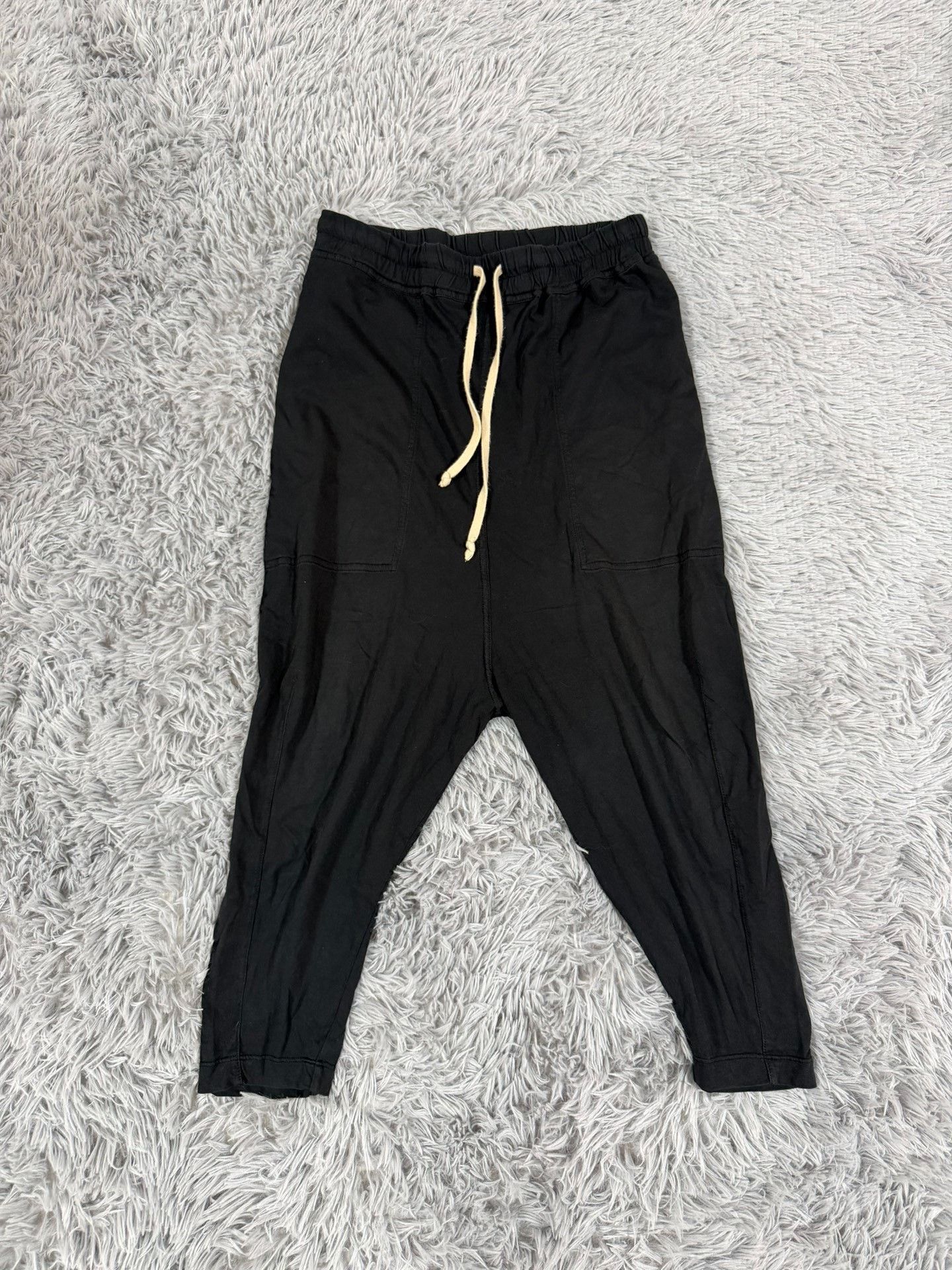 Rick Owens Rick Owens Black Cropped Pants 28 Men Size US 28 / EU 44 - 1 Thumbnail