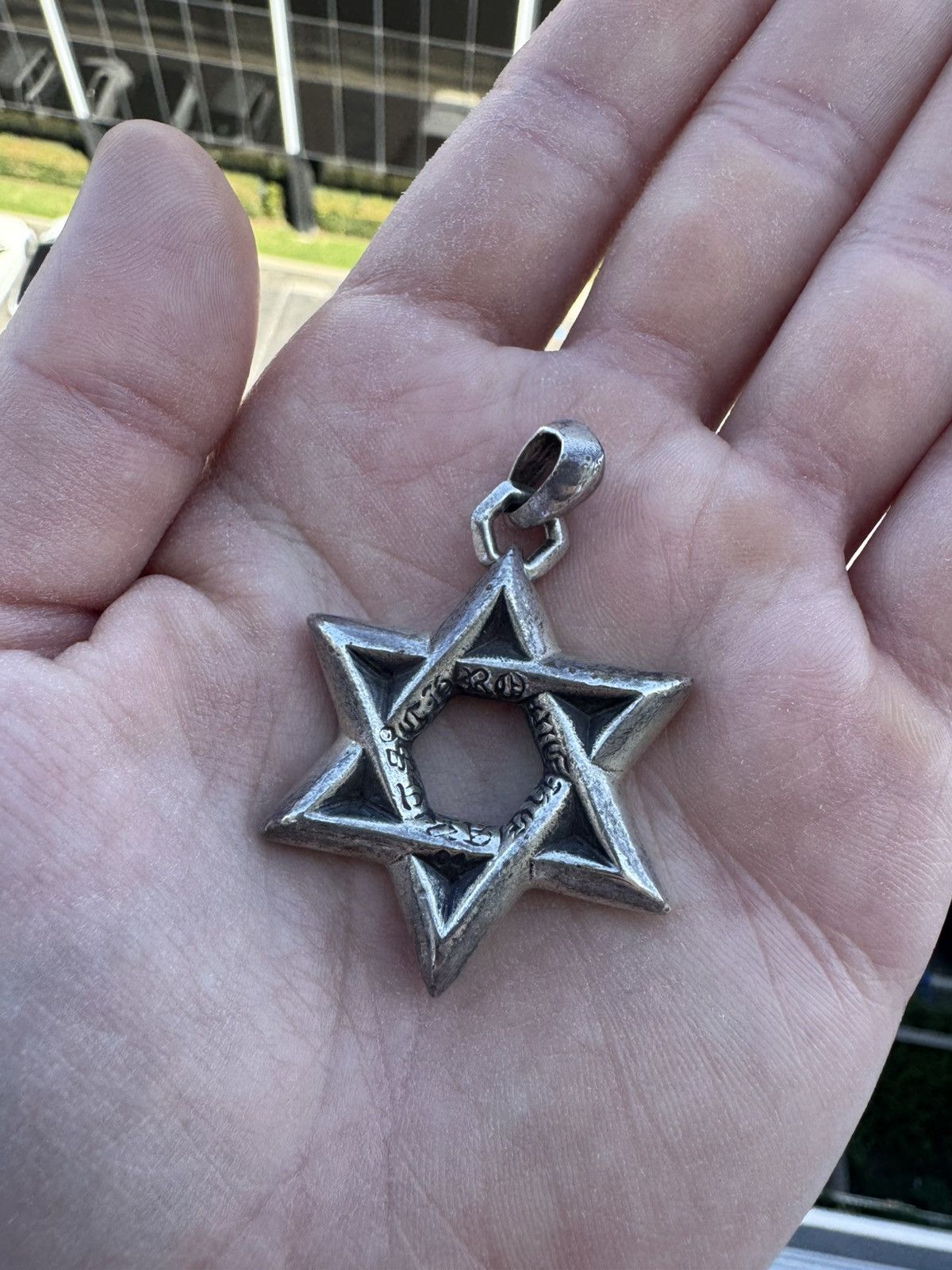 Chrome Hearts Sterling Silver Star of David Pendant