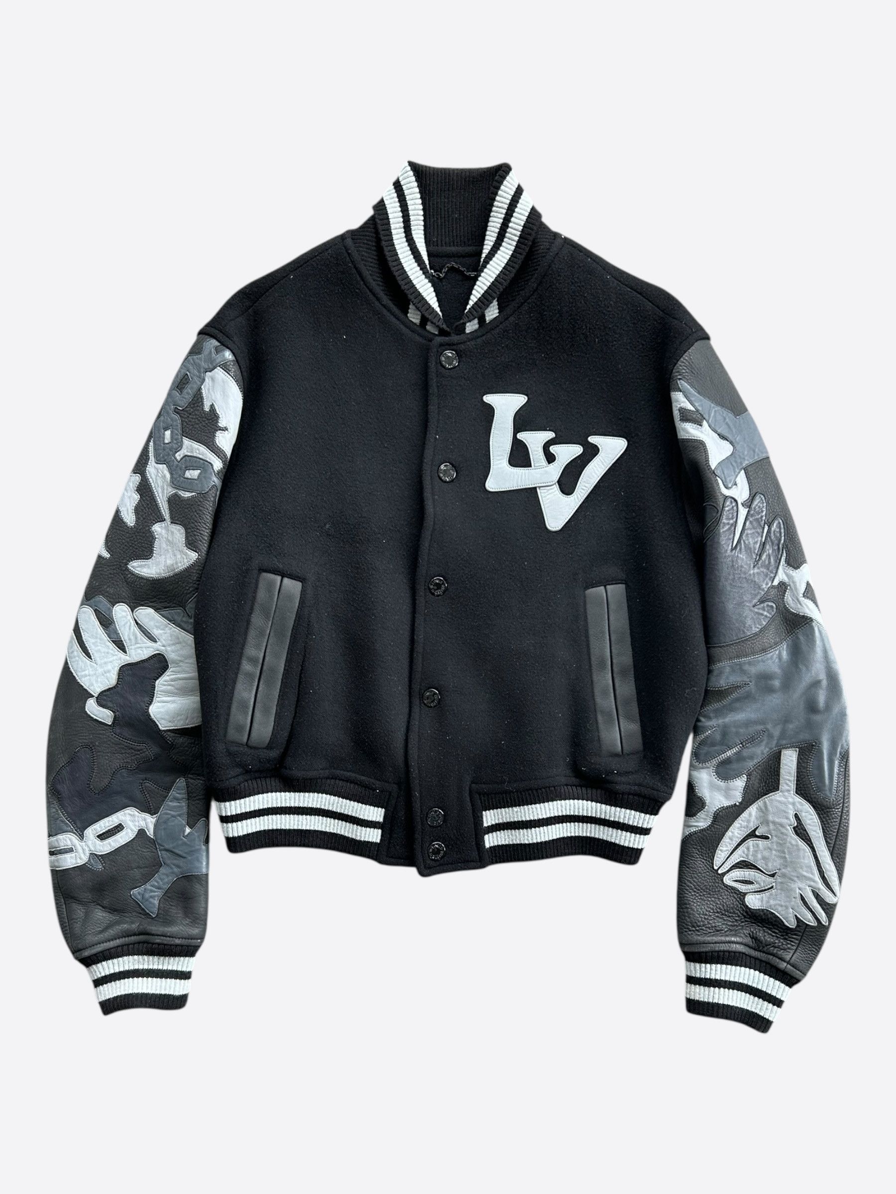 Louis Vuitton Louis Vuitton Black & White Chains Varsity Size US M / EU 48-50 / 2 - 1 Thumbnail