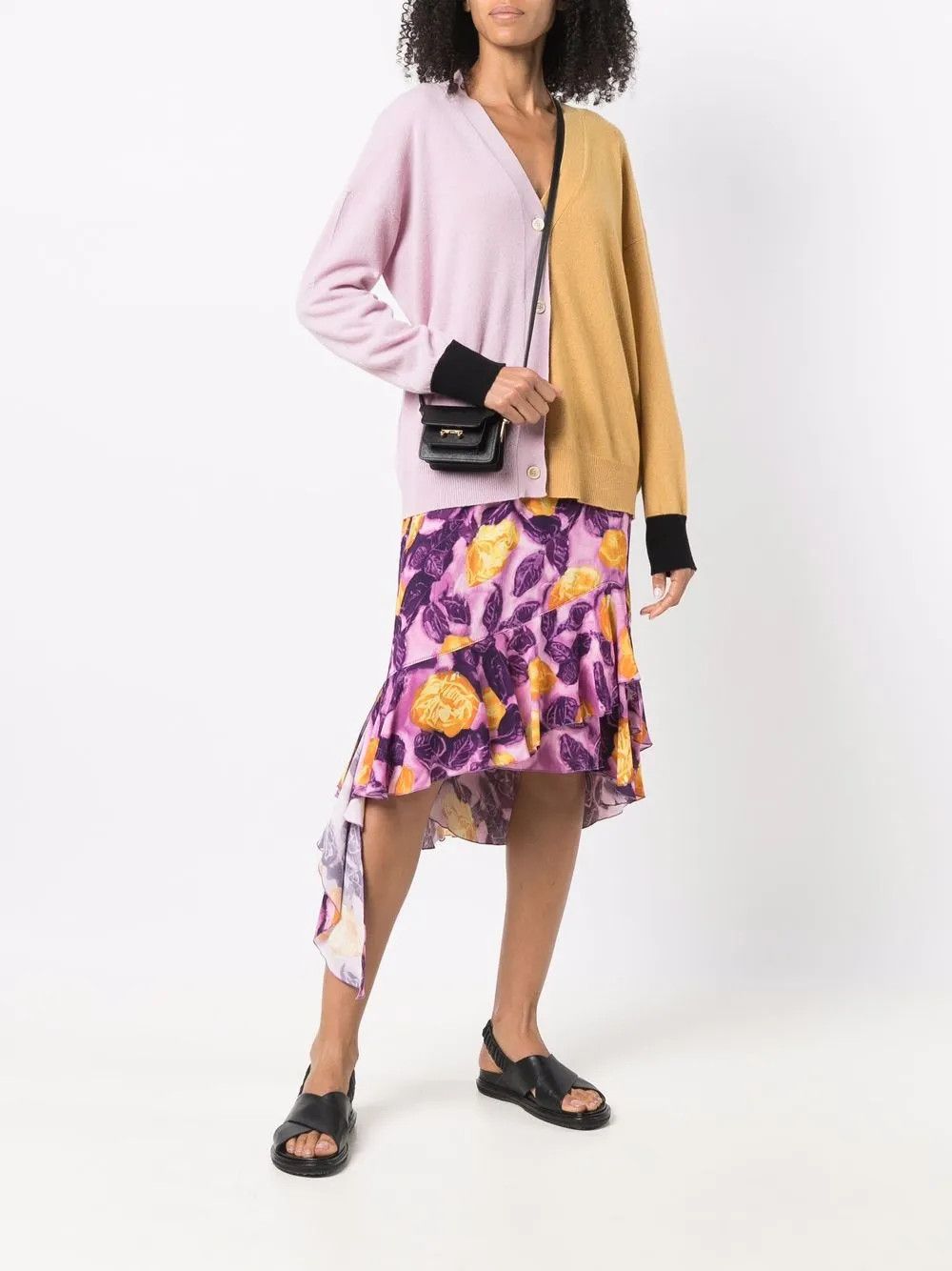 Marni o1y1125 Midi Skirt in Multicolor Size 26" / US 2 / IT 38 - 5 Thumbnail