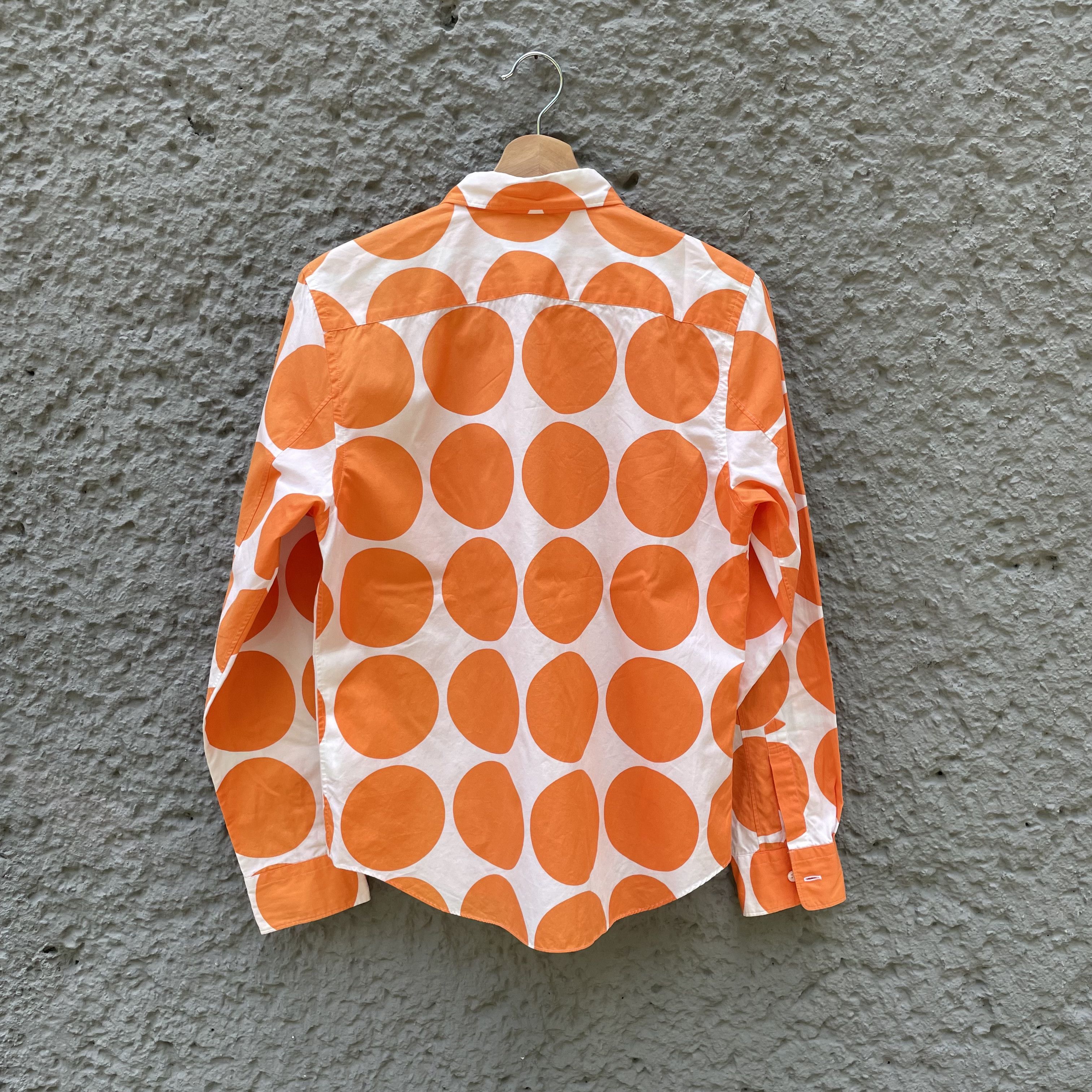 Comme des Garcons × Comme des Garcons Homme Plus CDG Comme des Garçons Homme Plus Shirt Button Up Orange Dots Size US S / EU 44-46 / 1 - 2 Thumbnail