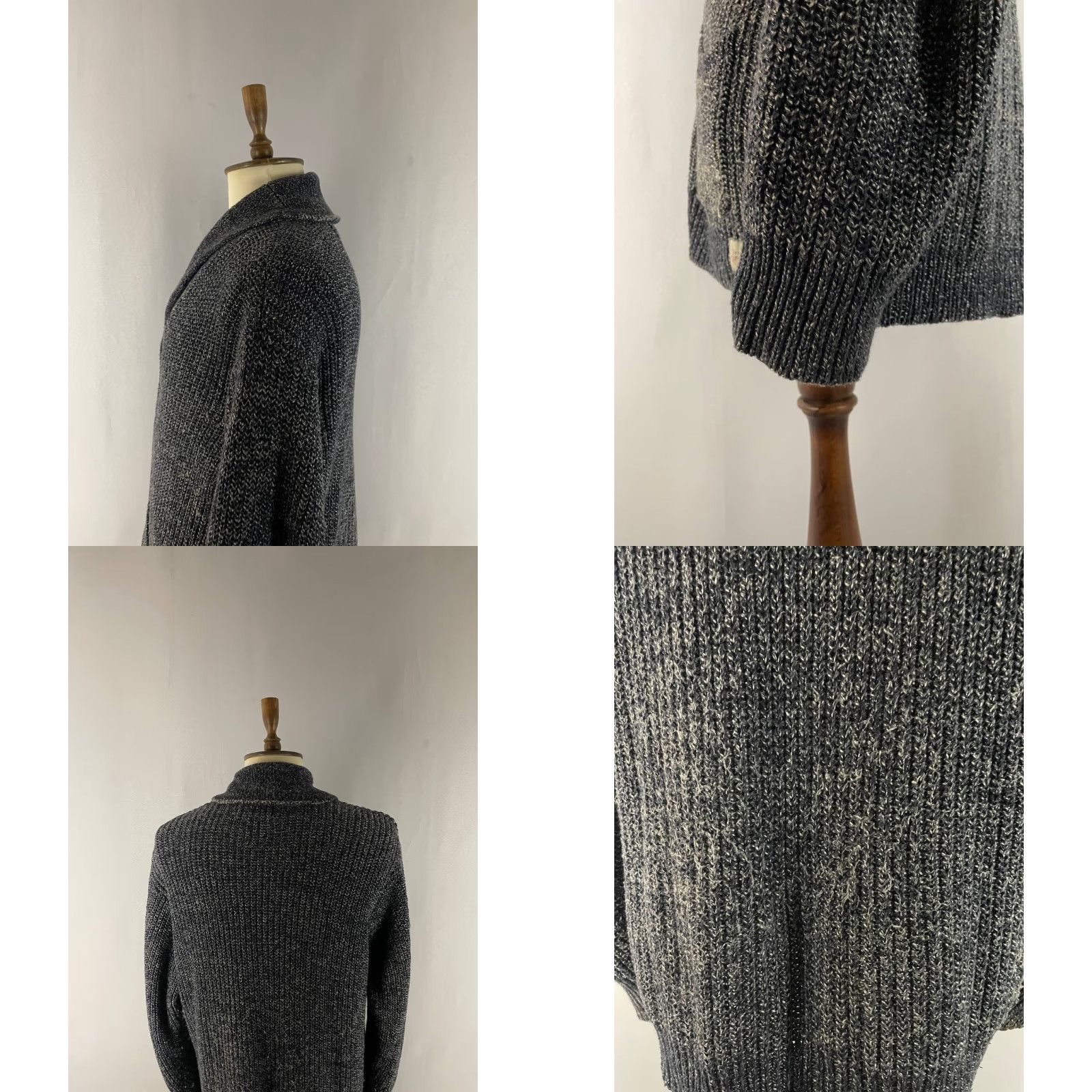 Vintage Denim & Supply Ralph Lauren Mens Cardigan Sweater L Black Long Sleeve Men Regular Fit Casual Shirt Size US L / EU 52-54 / 3 - 8 Thumbnail