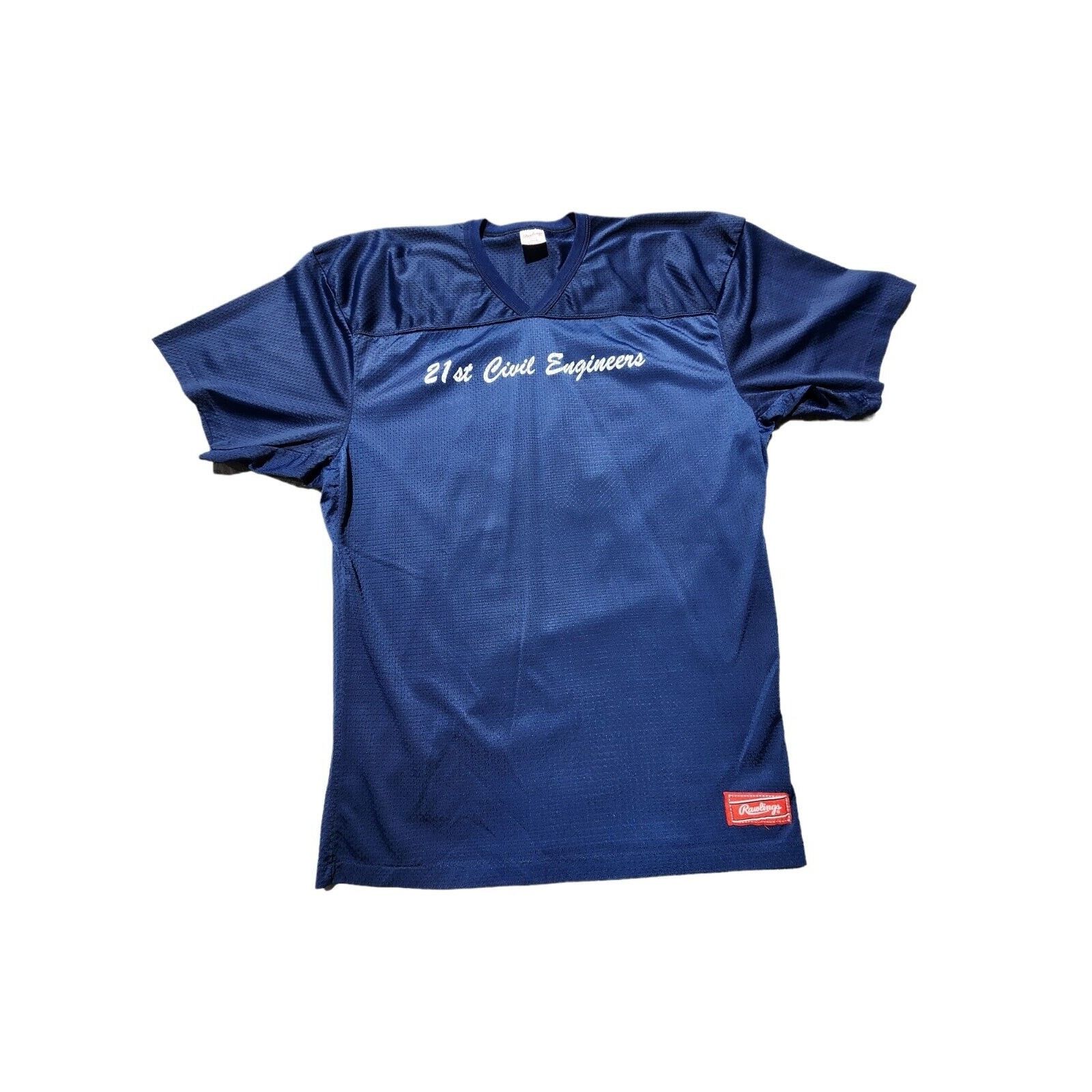 Vintage Vintage Rawlings Jersey Men's Large Blue 21st Civil Engineer Size US L / EU 52-54 / 3 - 1 Thumbnail