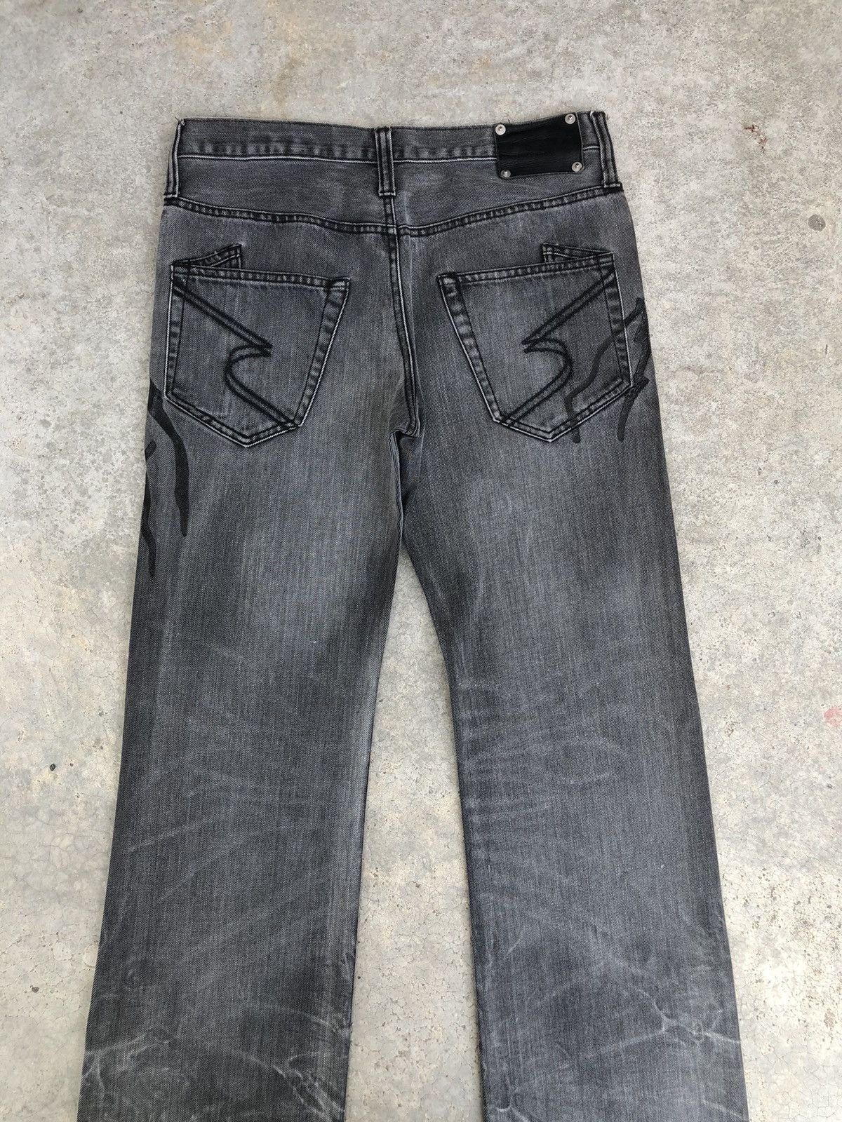 semanticdesign Japanese Semantic Design Flared Jeans Distressed Jeans Size US 31 - 8 Thumbnail
